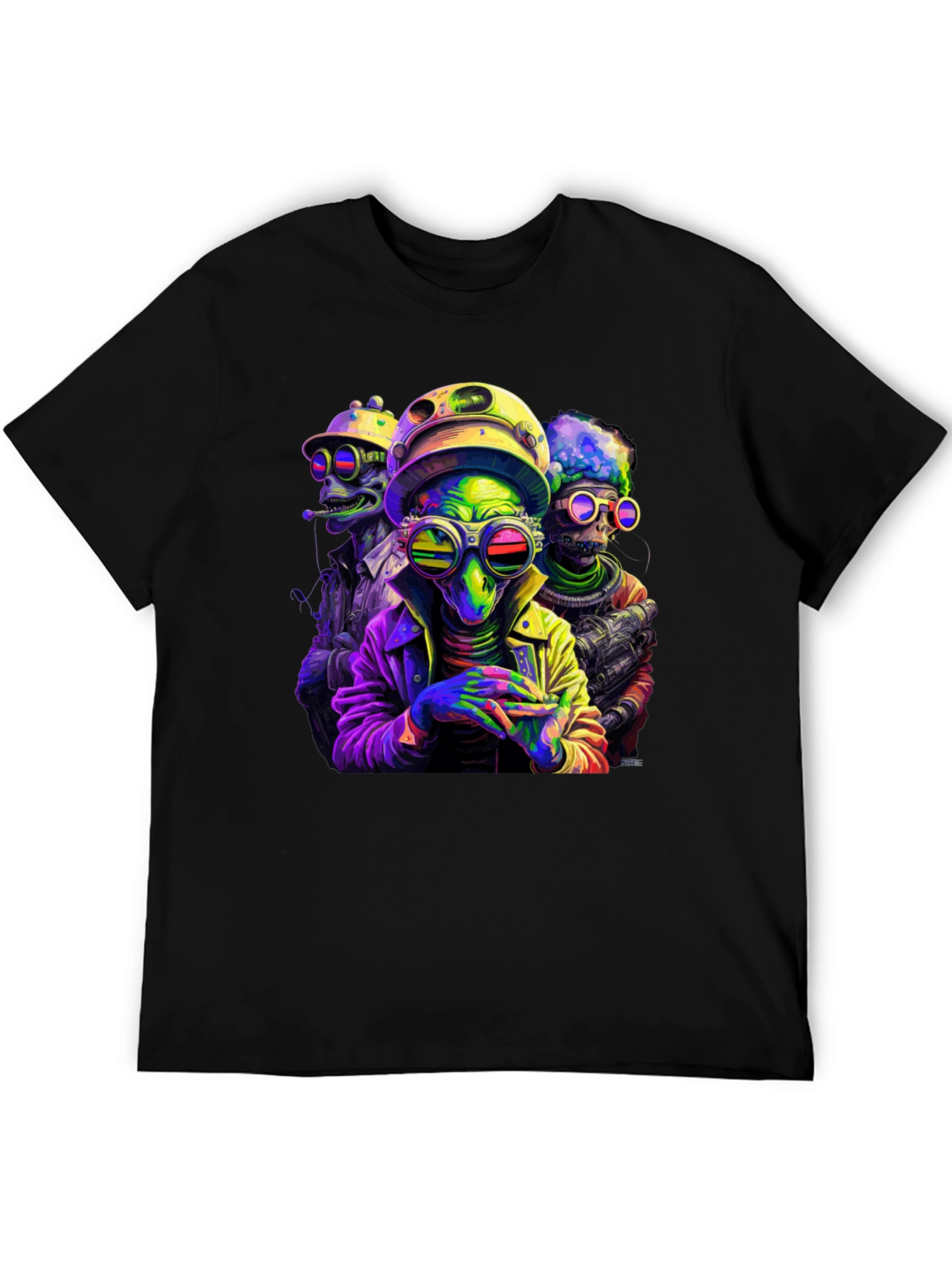 Colorful Alien Crew T-Shirt