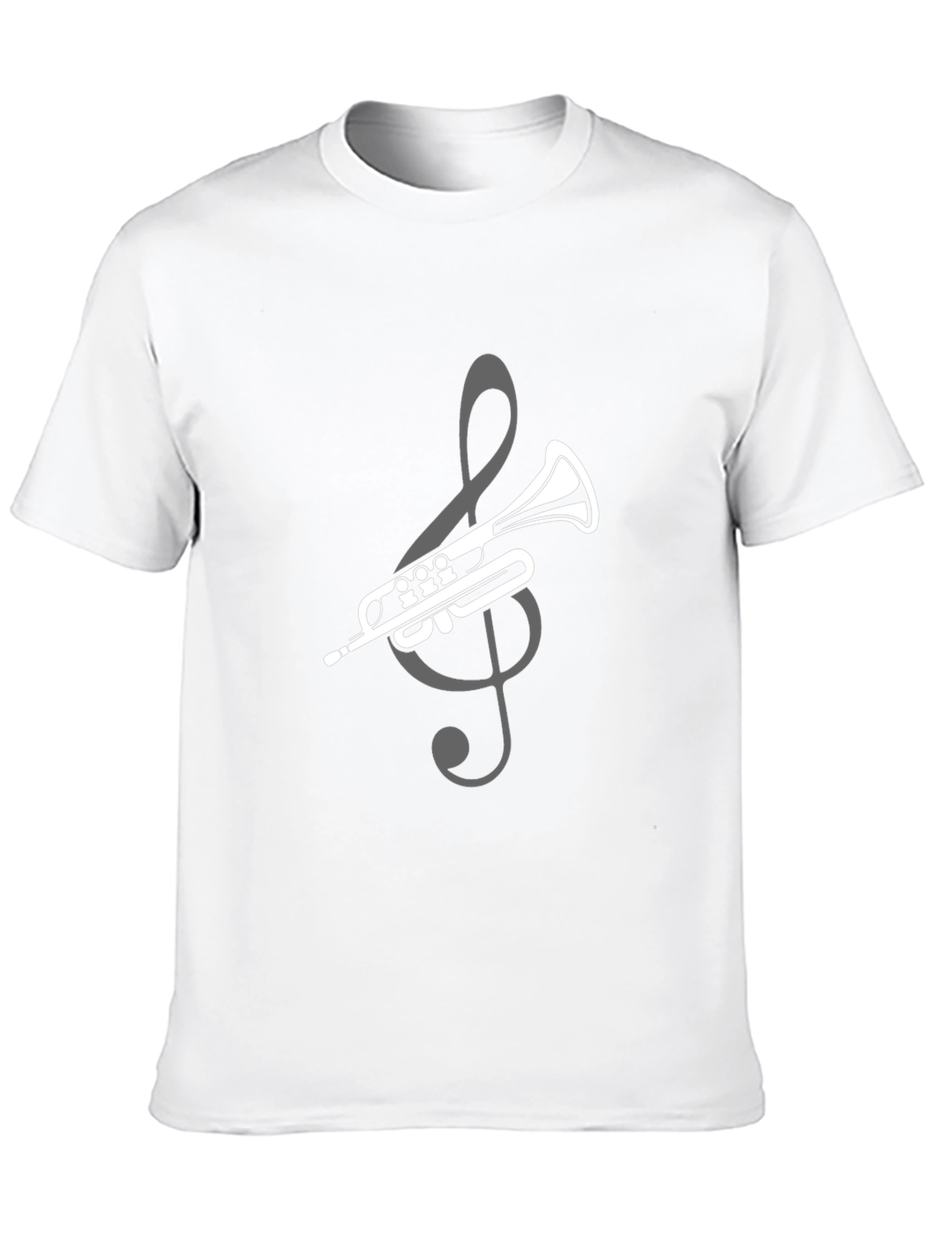 Trumpet & Treble Clef Graphic T-Shirt