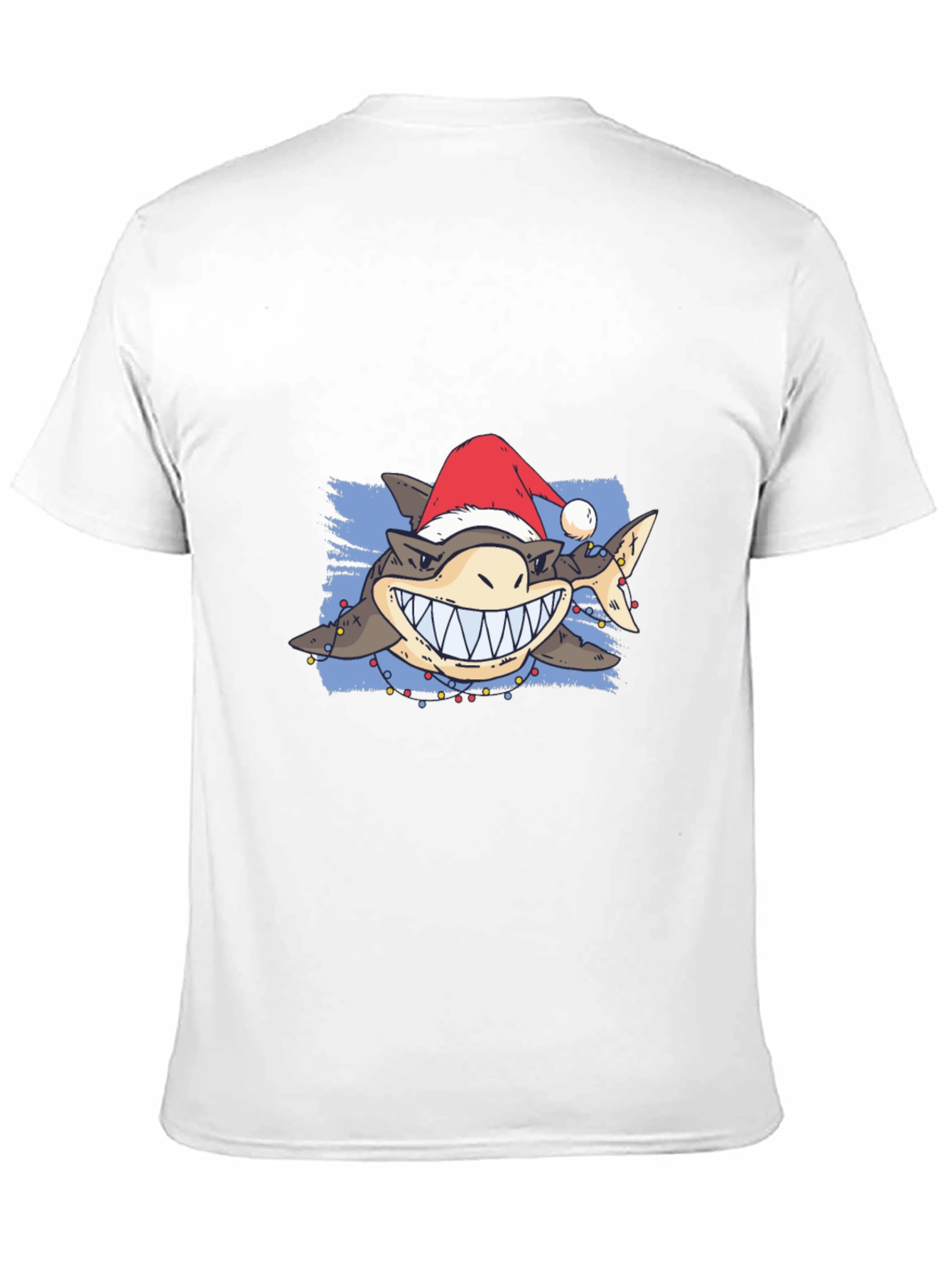 Festive Shark Graphic Tee - Holiday Style!