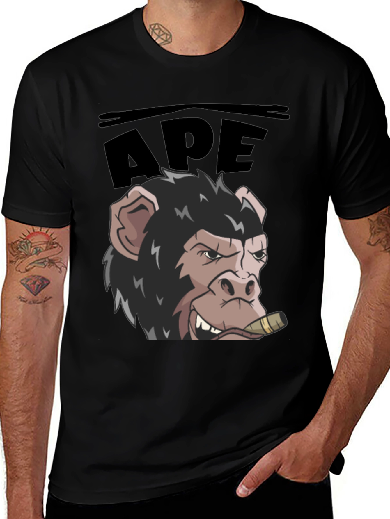 Ape Graphic T-Shirt - Cool Cartoon Design