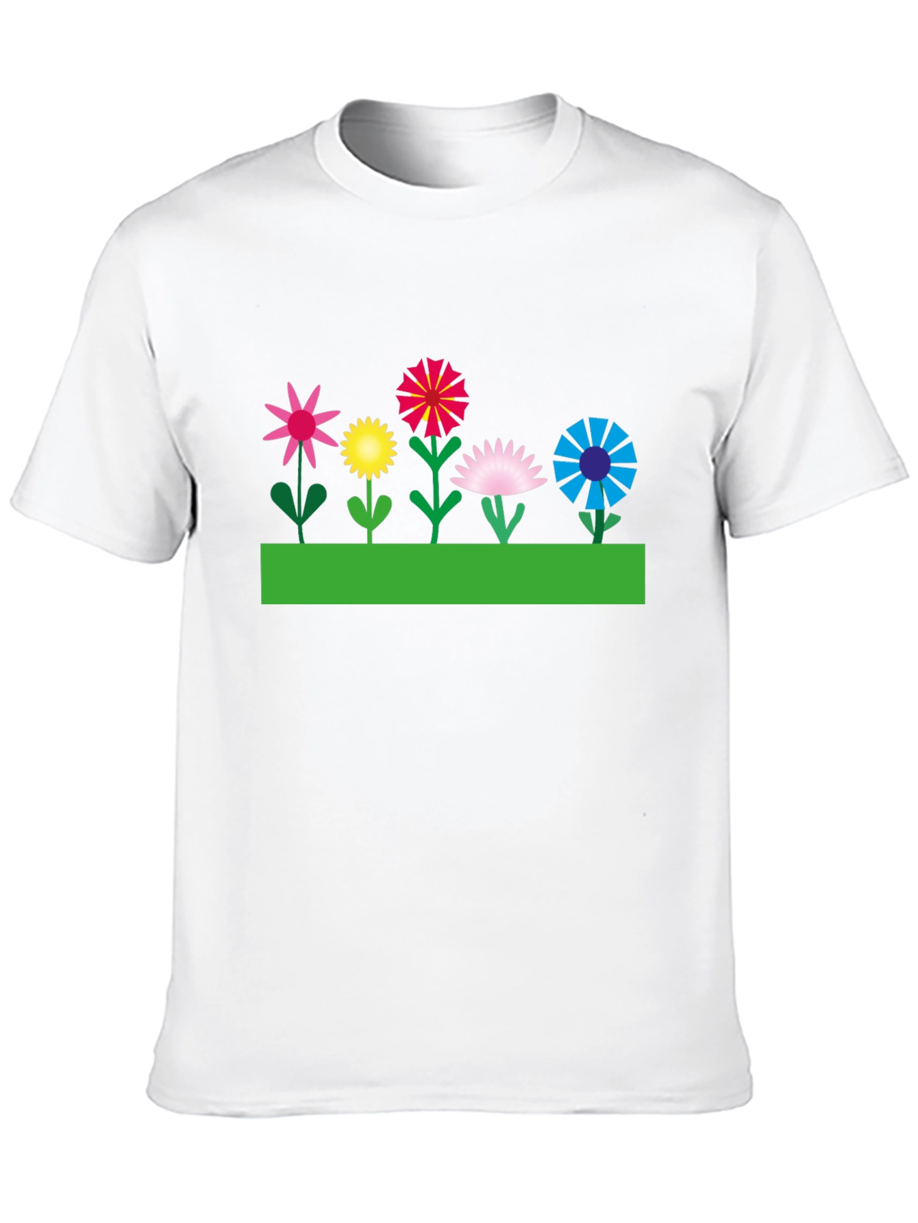 Floral Graphic T-Shirt - Black Cotton Tee