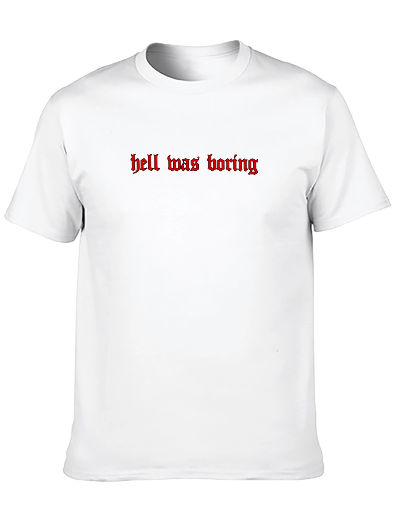 Hell Was Boring Graphic Tee - Black