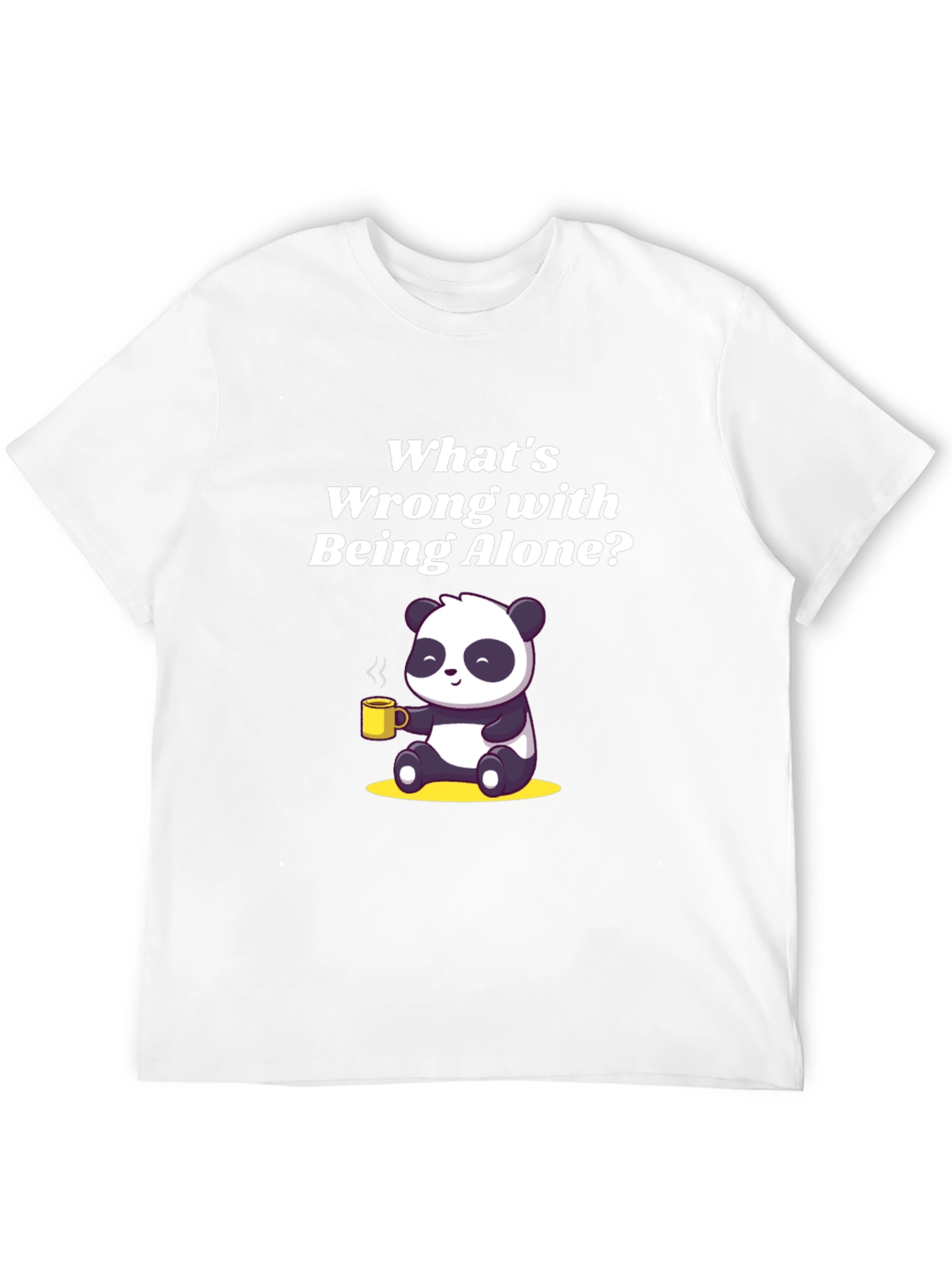 Alone Panda Graphic Tee - Relaxed Fit Black T-Shirt