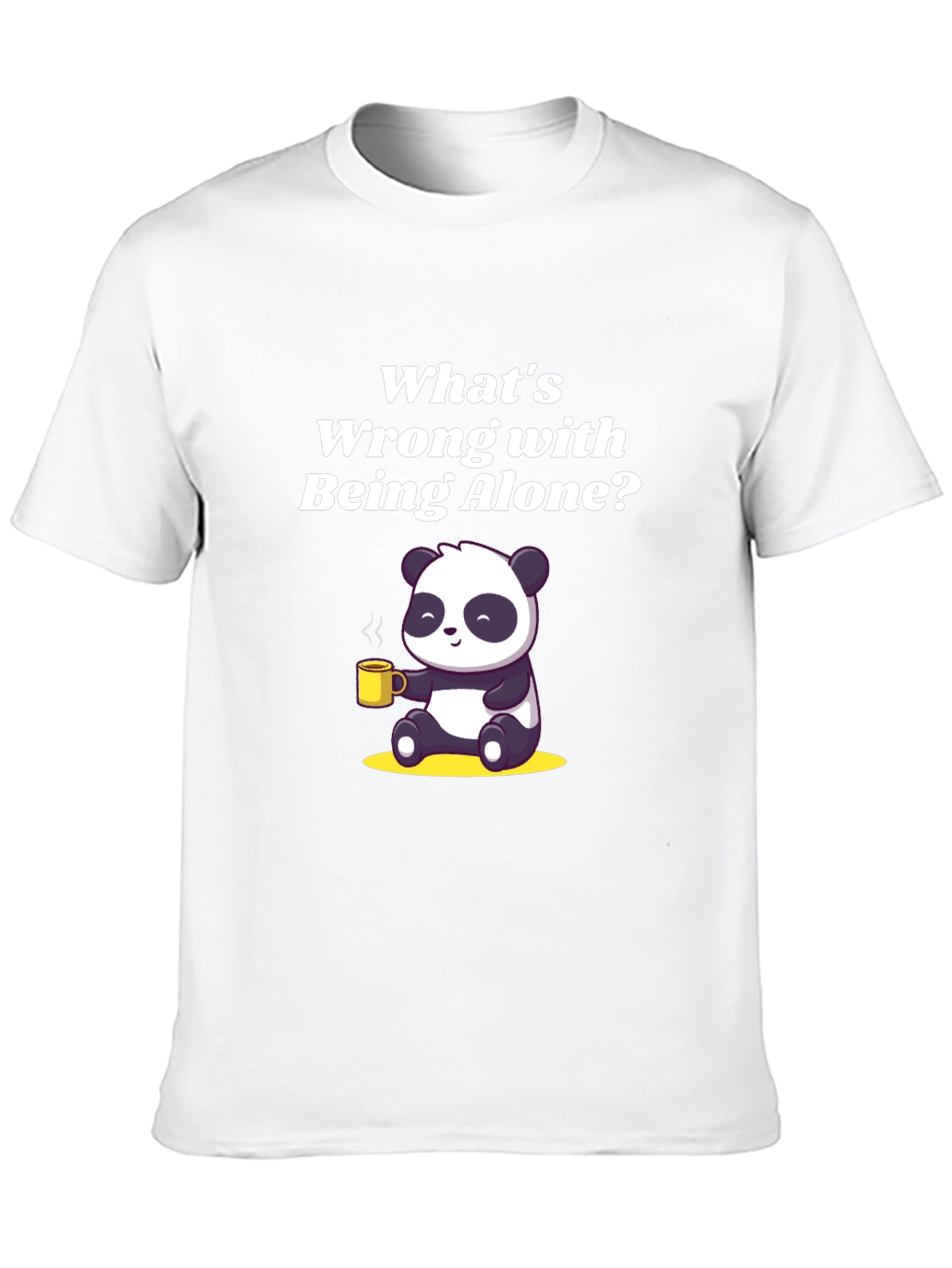 Alone Panda Graphic Tee - Relaxed Fit Black T-Shirt