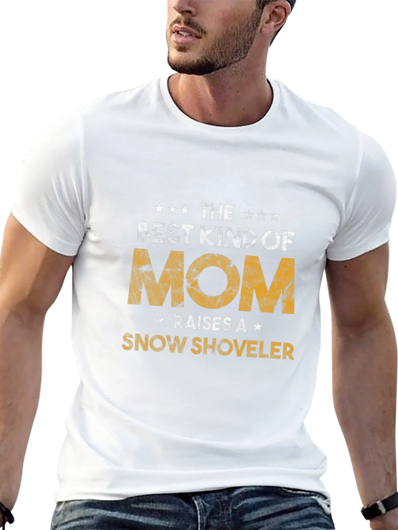 Best Kind of Mom Snow Shoveler Black T-Shirt