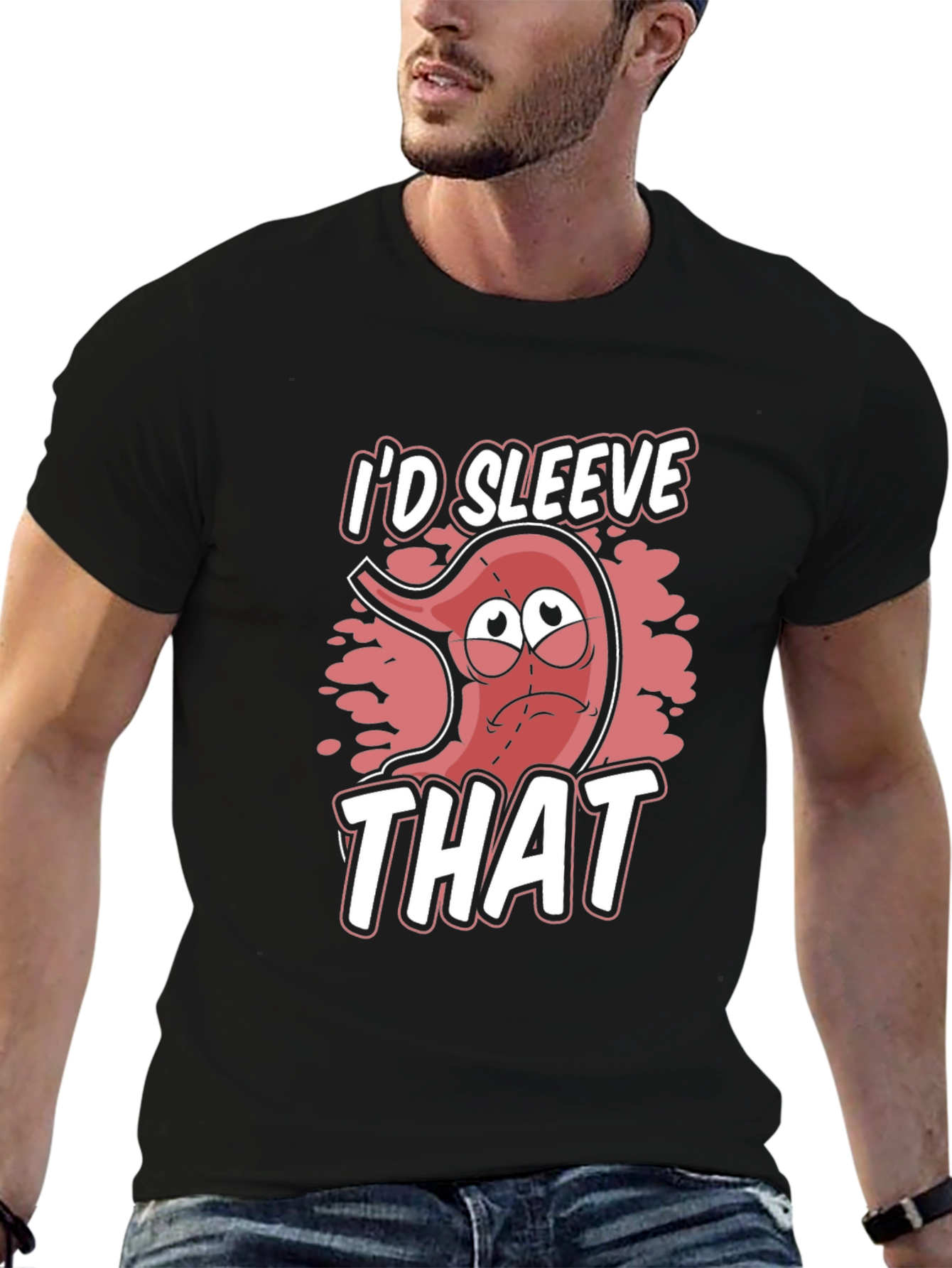 Id Sleeve That T-Shirt Funny Stomach Surgery Tee