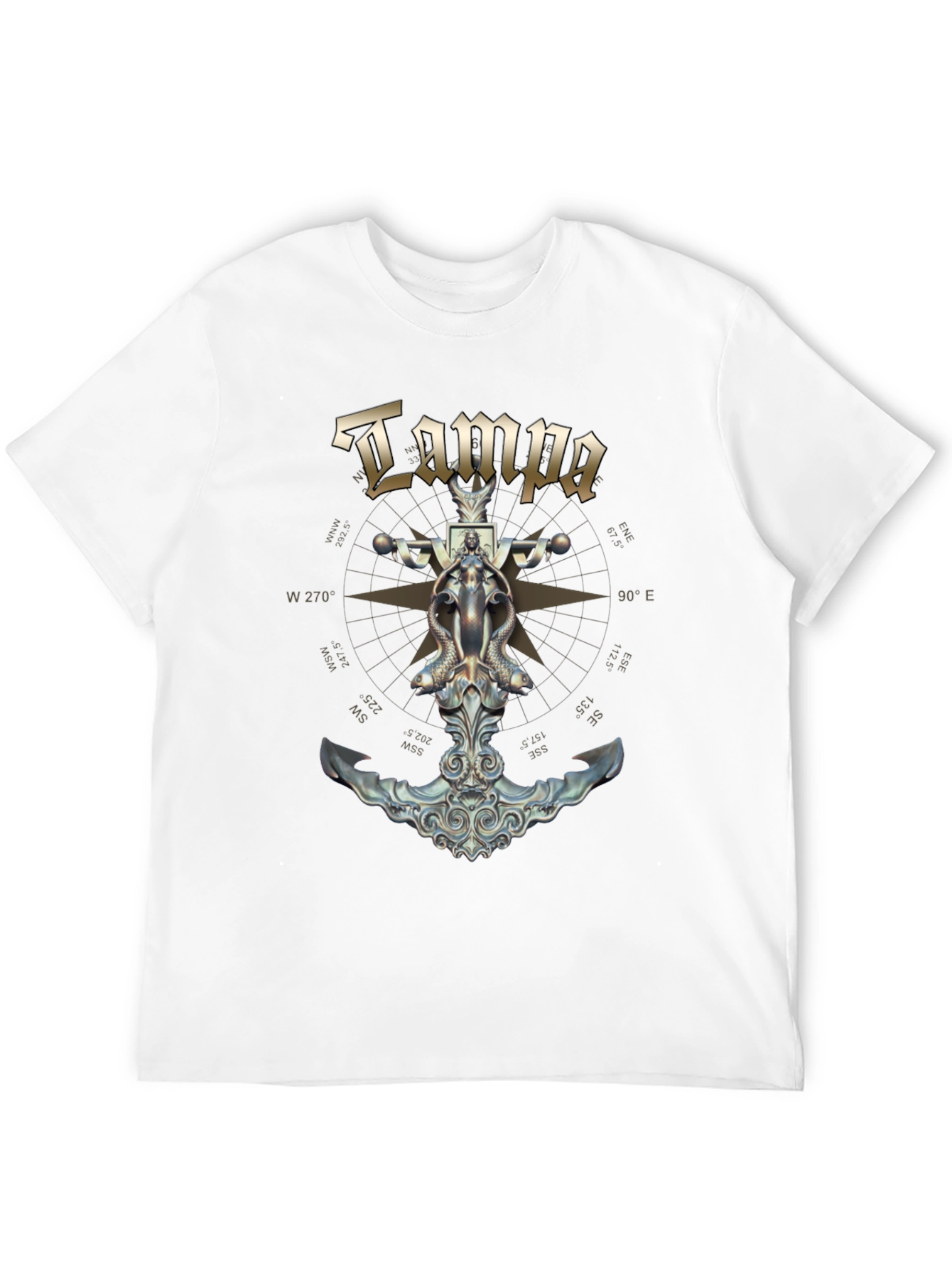 Tampa Nautical Anchor Compass T-Shirt