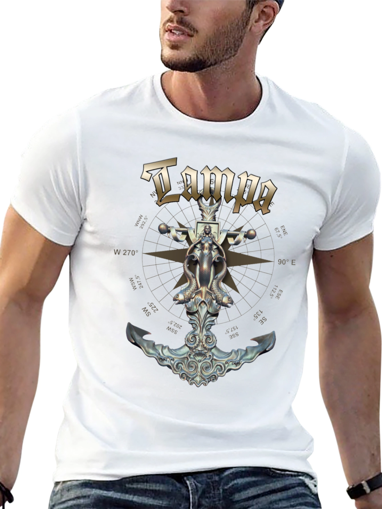 Tampa Nautical Anchor Compass T-Shirt