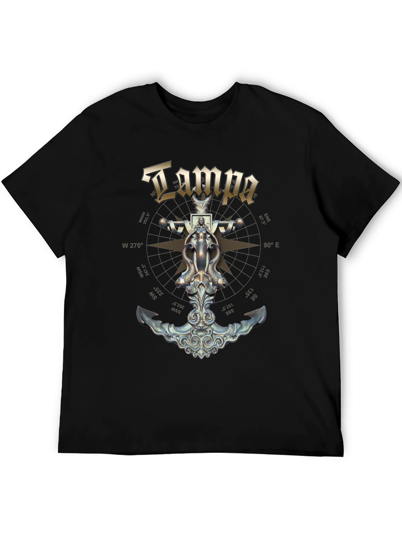 Tampa Nautical Anchor Compass T-Shirt
