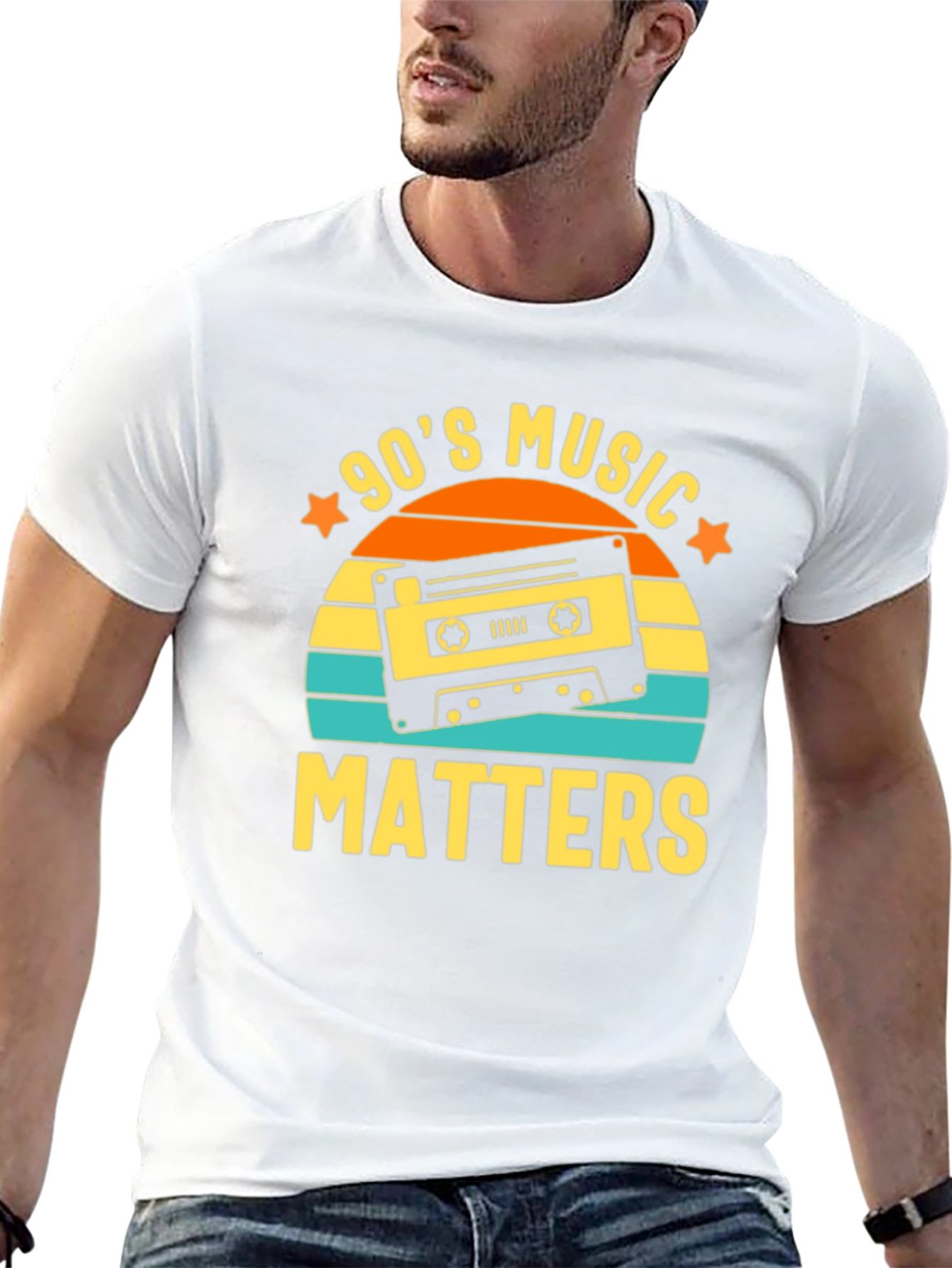 90s Music Matters Retro Cassette Tape Graphic Tee