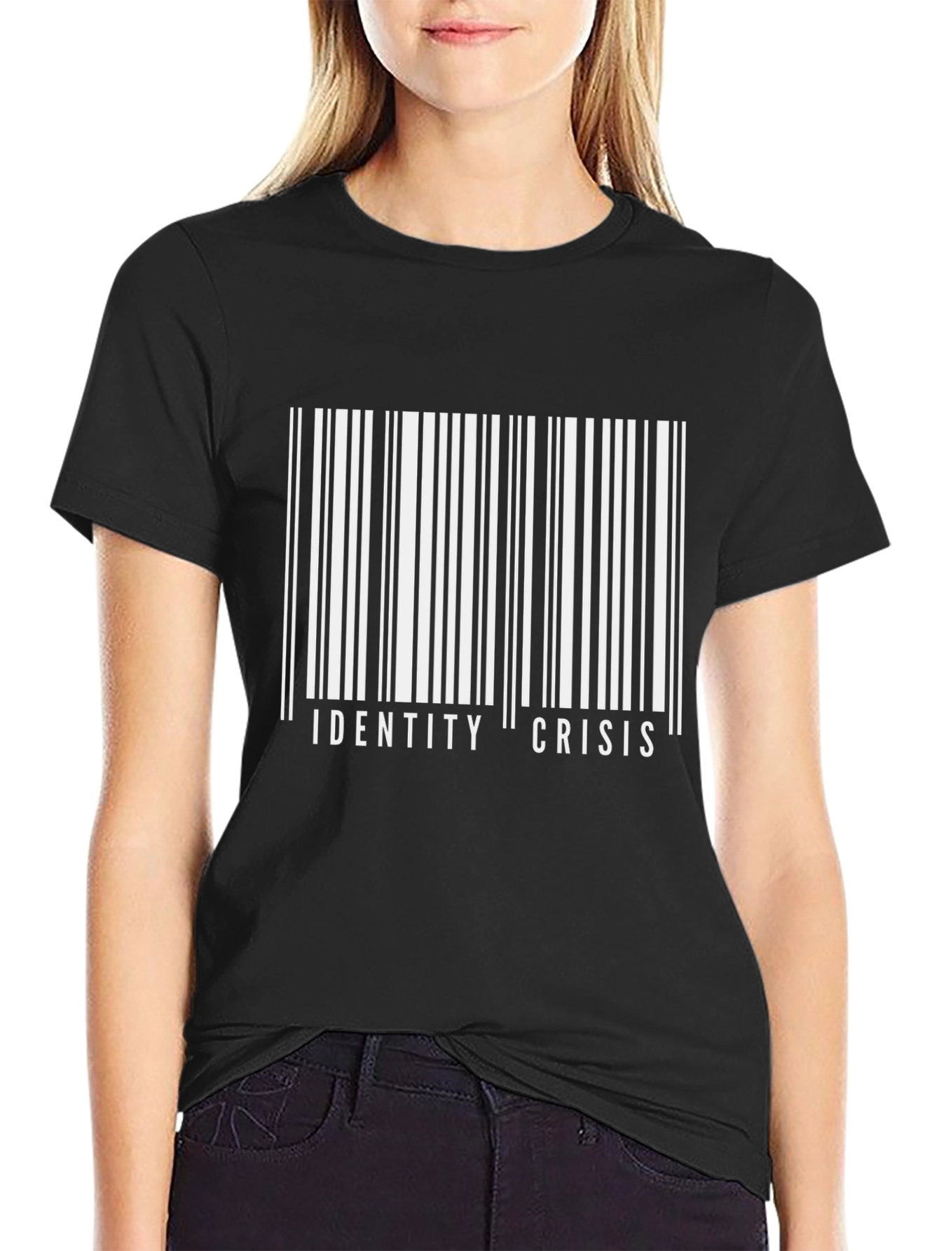 Identity Crisis Barcode T-Shirt - Bold Graphic Tee