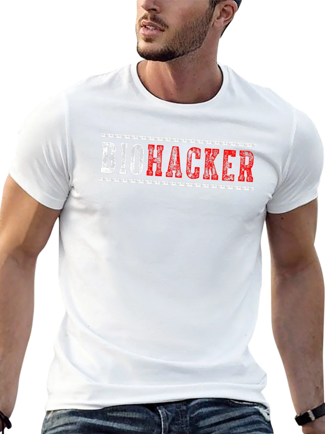 Biohacker Graphic T-Shirt - Black Crew Neck Tee