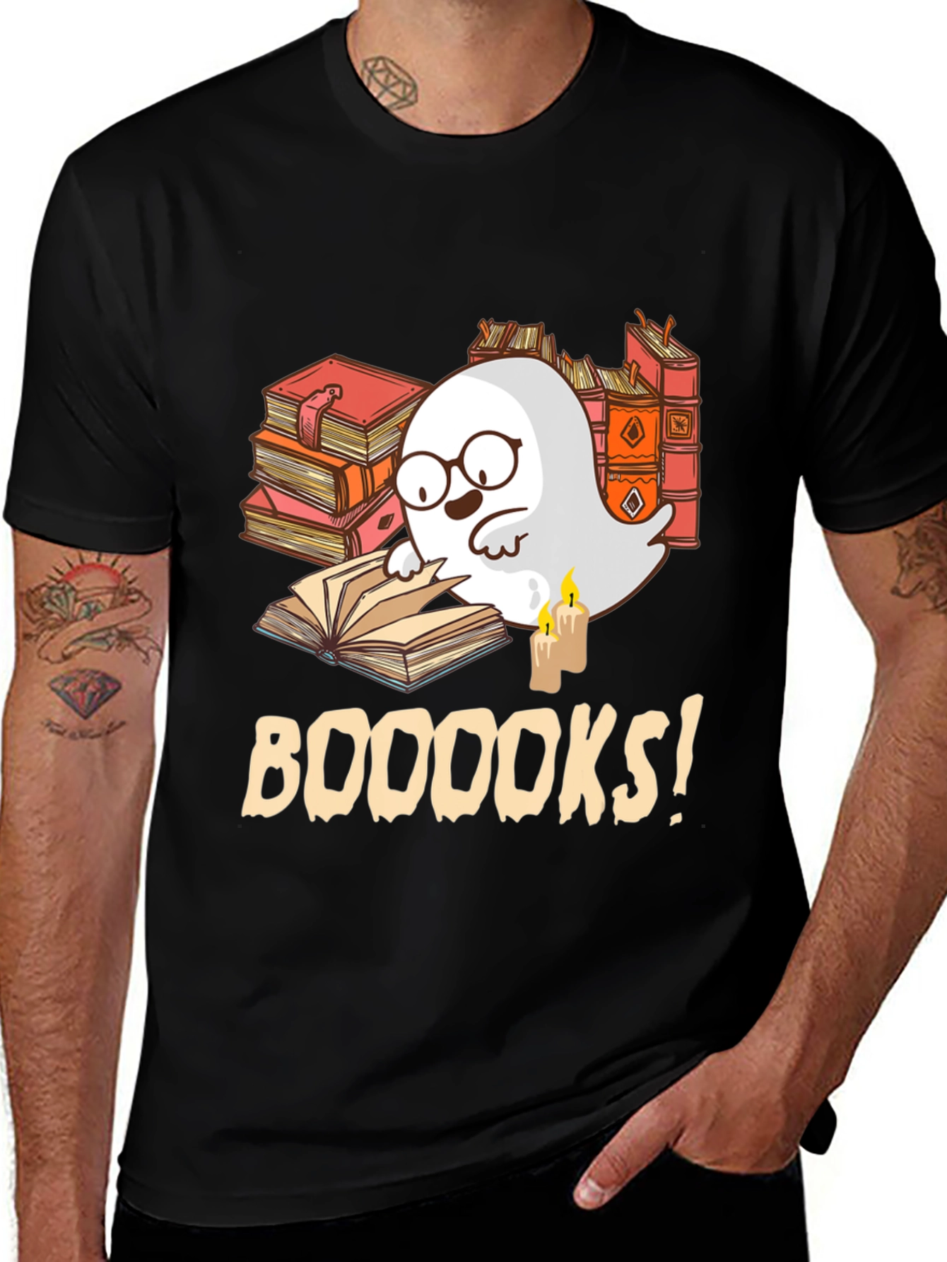Booooks Ghost Reader T-Shirt