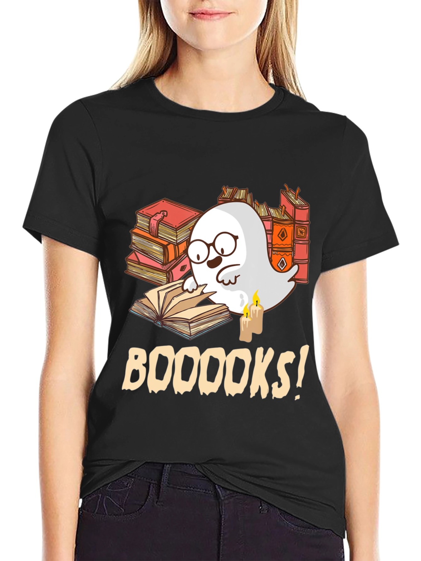 Booooks Ghost Reader T-Shirt