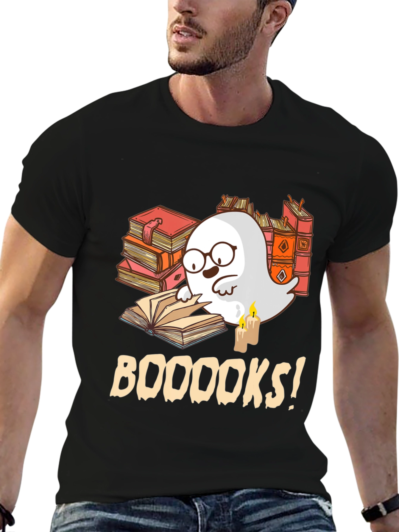 Booooks Ghost Reader T-Shirt