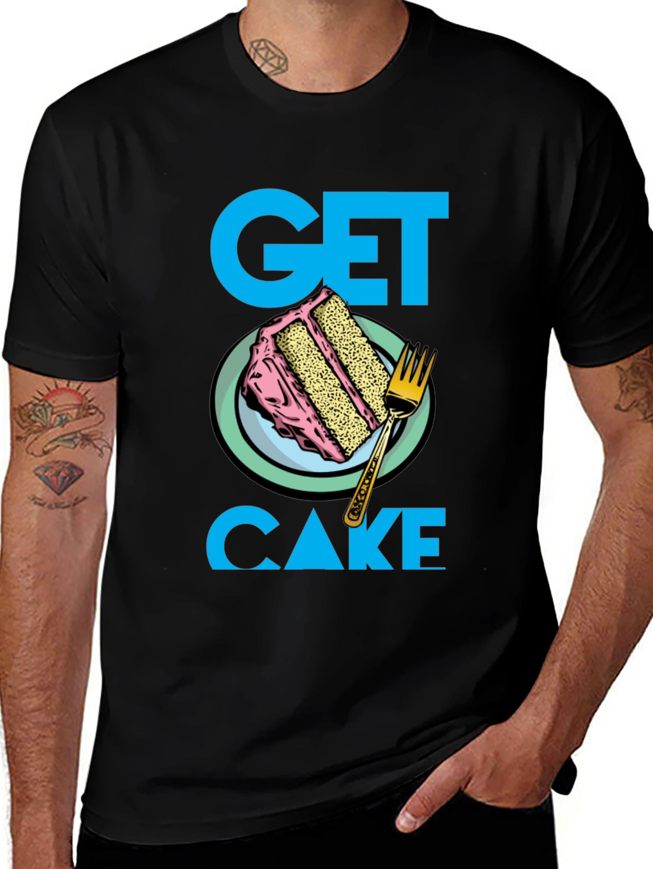 Get Cake T-Shirt - Fun Dessert Graphic Tee