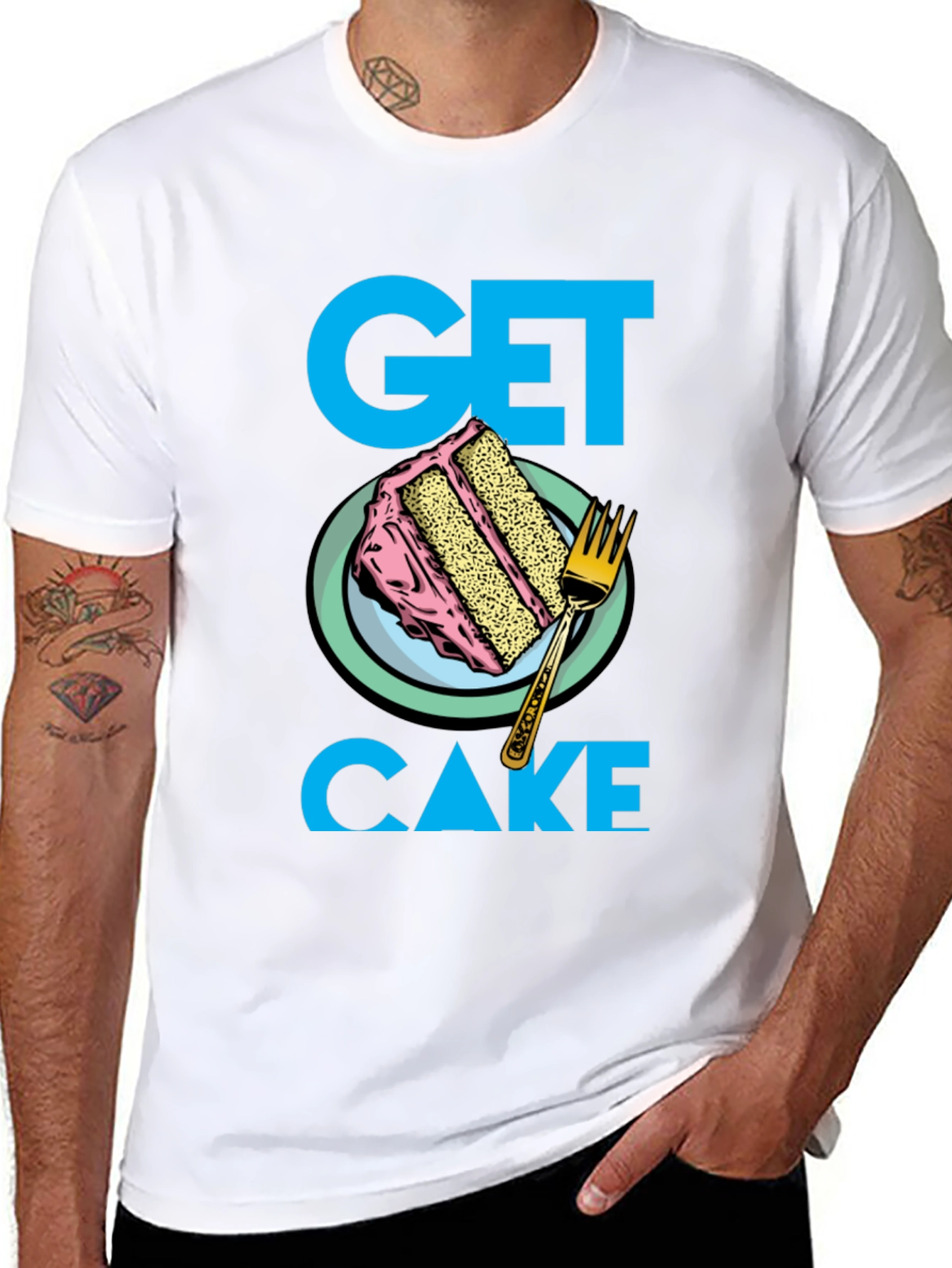 Get Cake T-Shirt - Fun Dessert Graphic Tee