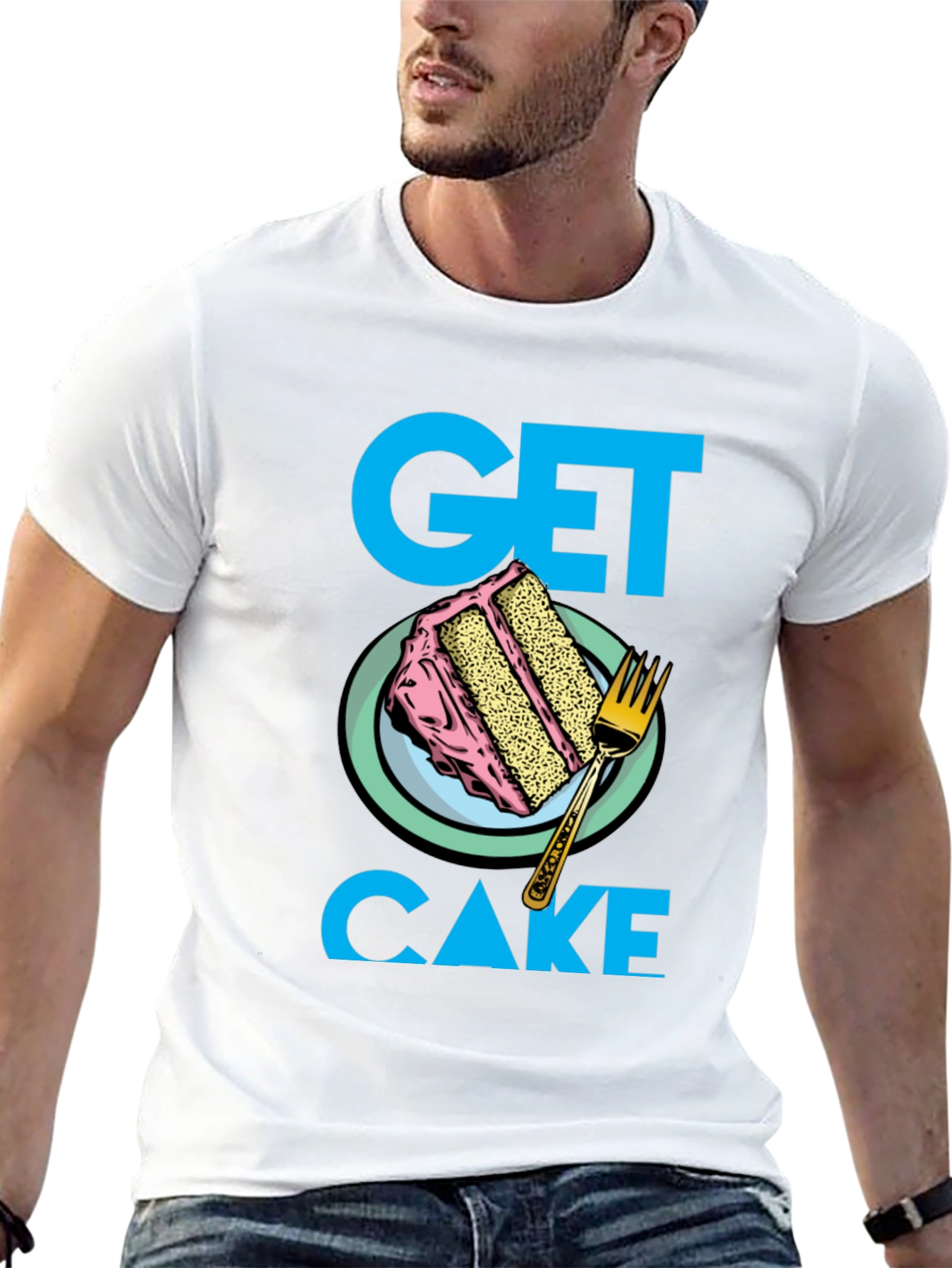 Get Cake T-Shirt - Fun Dessert Graphic Tee