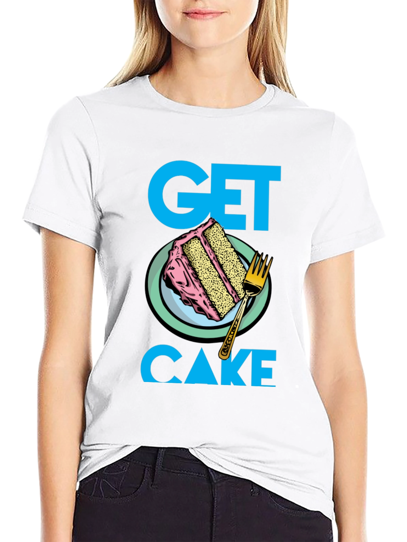 Get Cake T-Shirt - Fun Dessert Graphic Tee