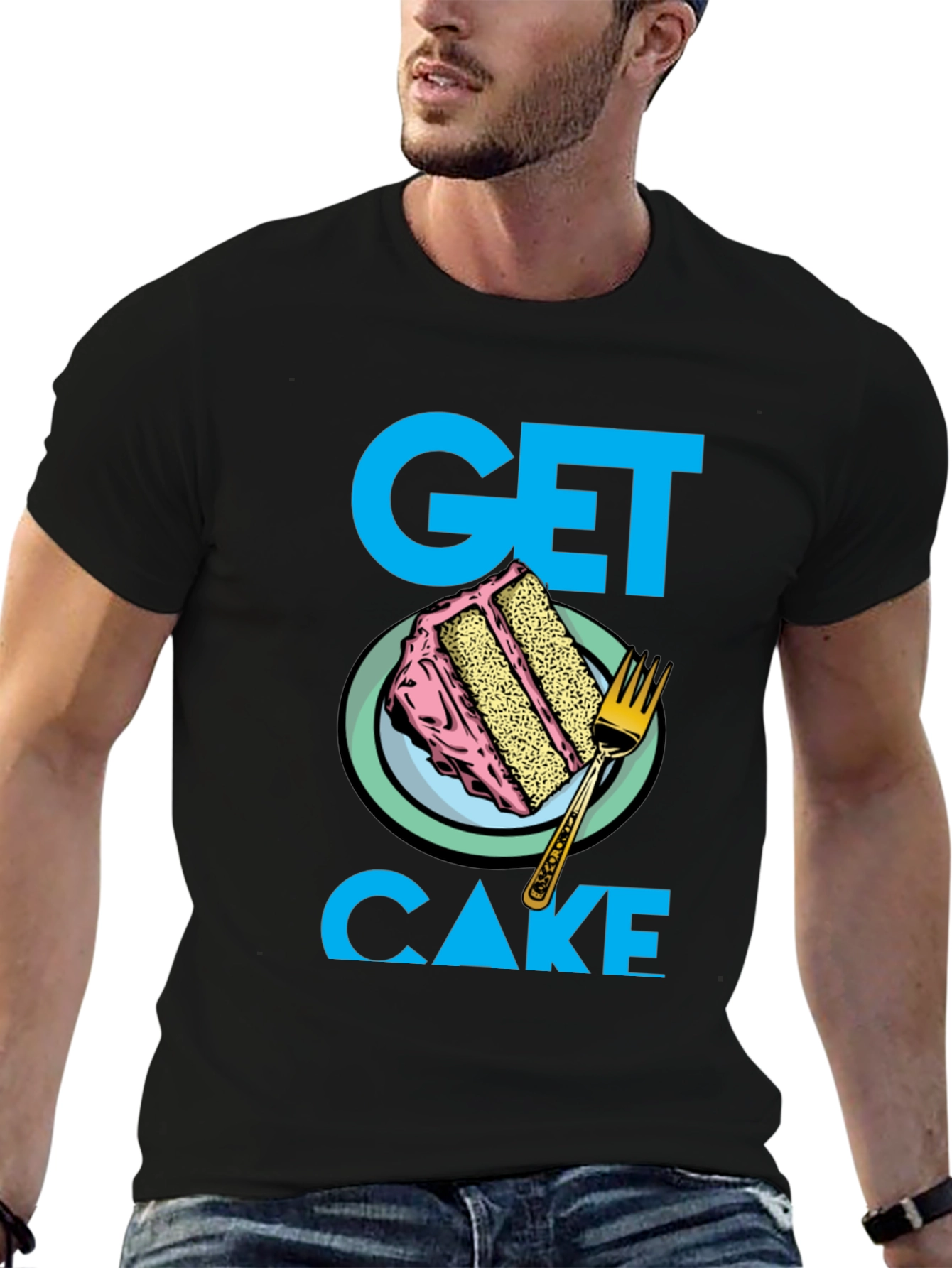 Get Cake T-Shirt - Fun Dessert Graphic Tee