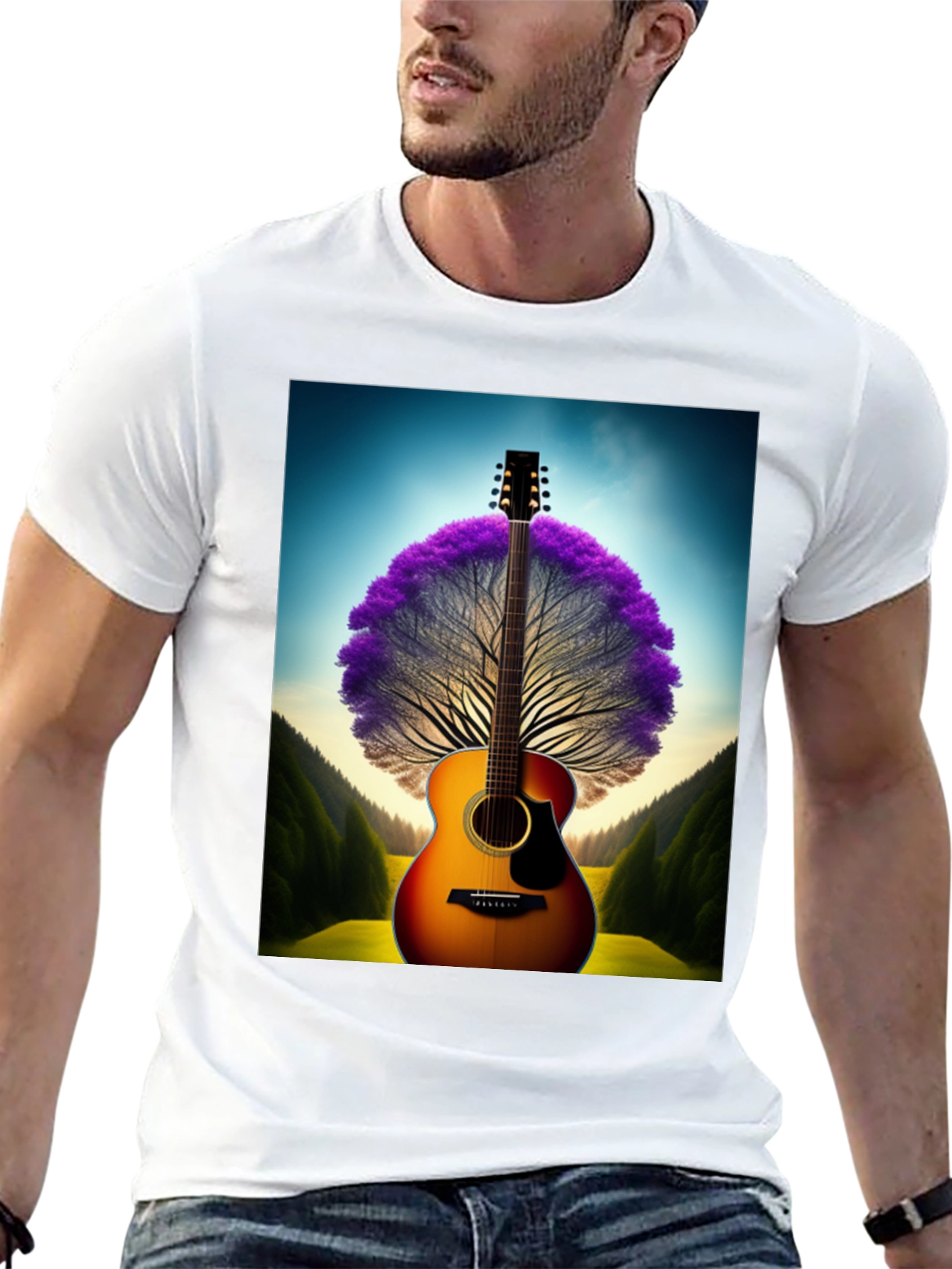 Guitar Tree Graphic T-Shirt