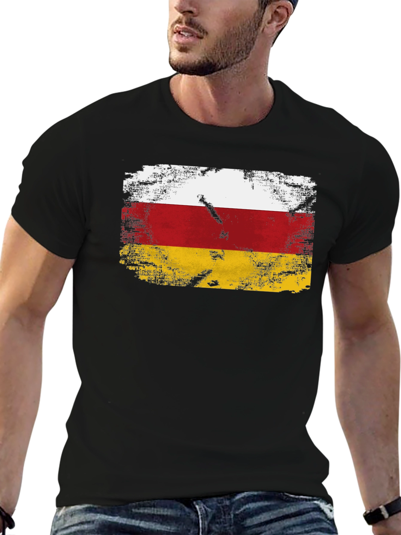 Ossetia Flag T-Shirt - Distressed Design