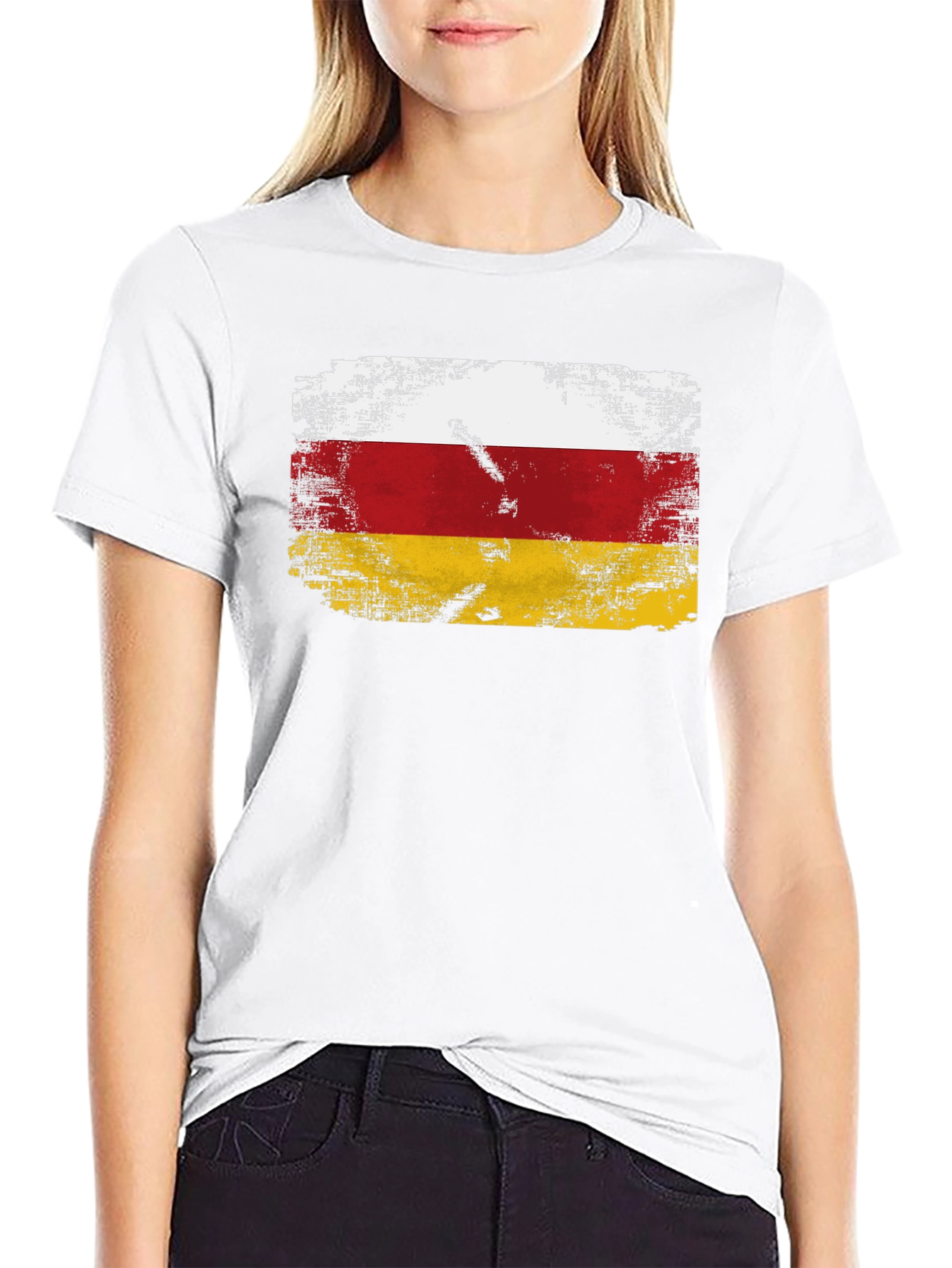 Ossetia Flag T-Shirt - Distressed Design