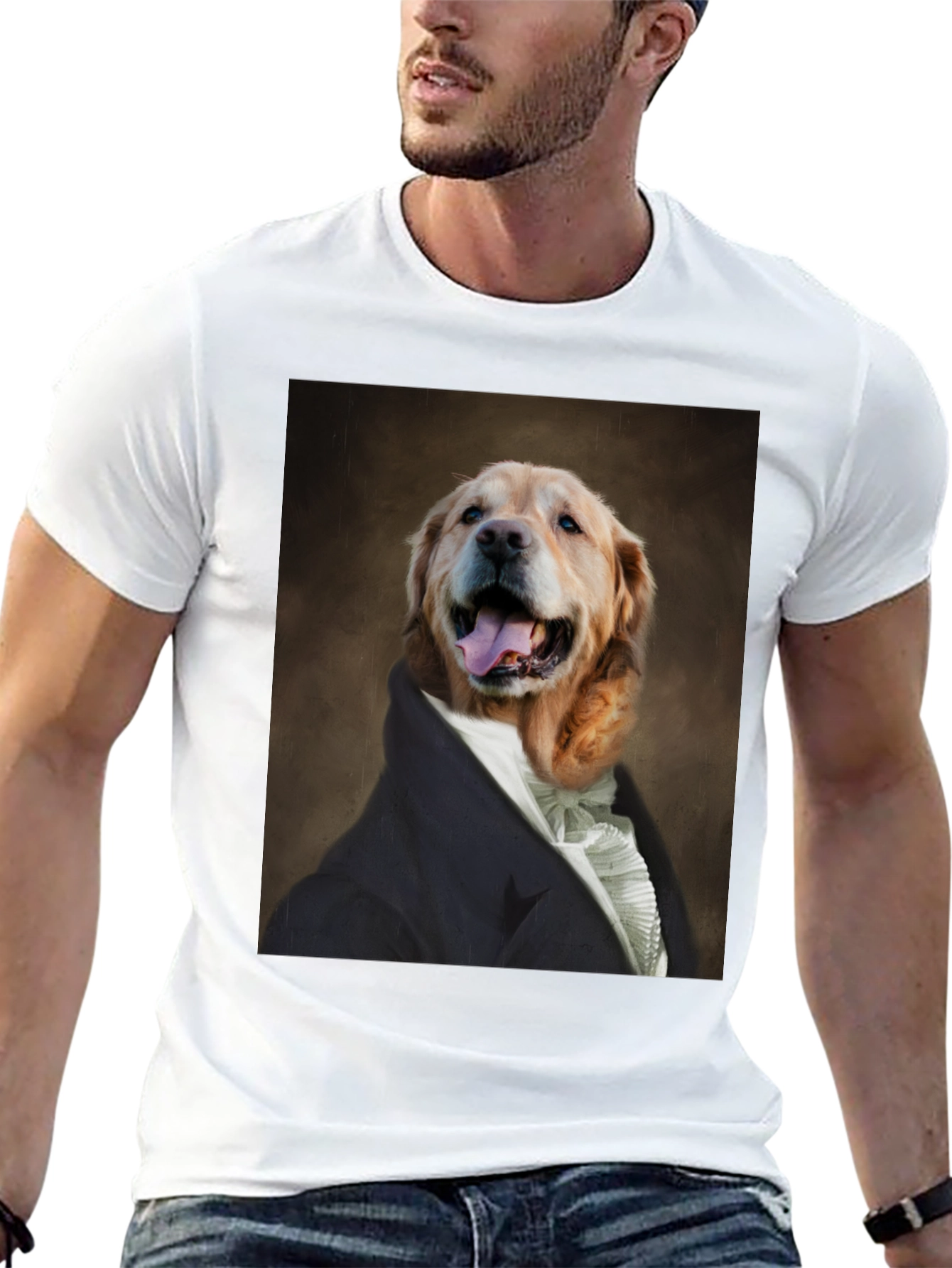Dog Portrait T-Shirt - Canine Royalty Black Tee