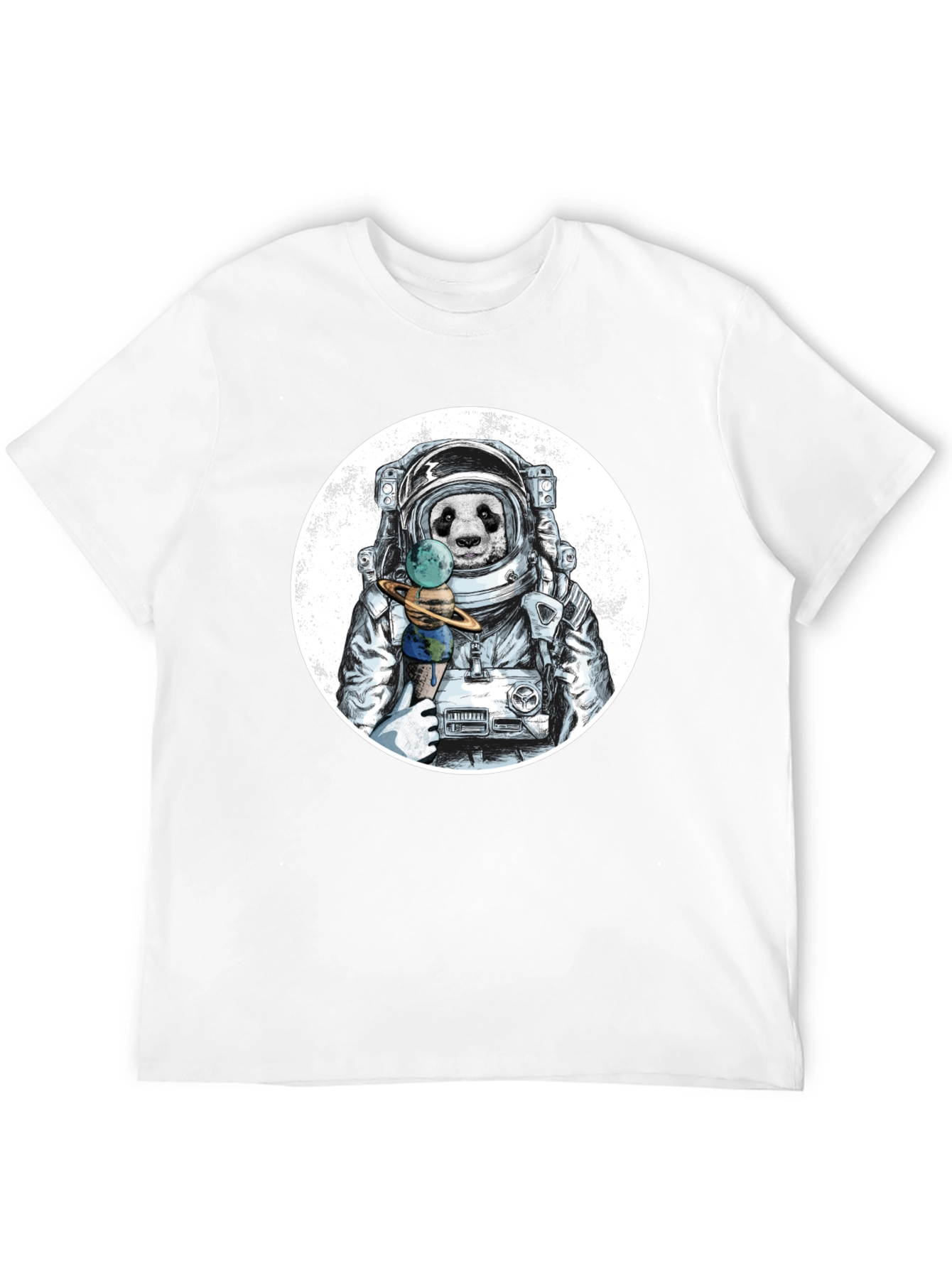Astronaut Panda Graphic T-Shirt - Unique Design