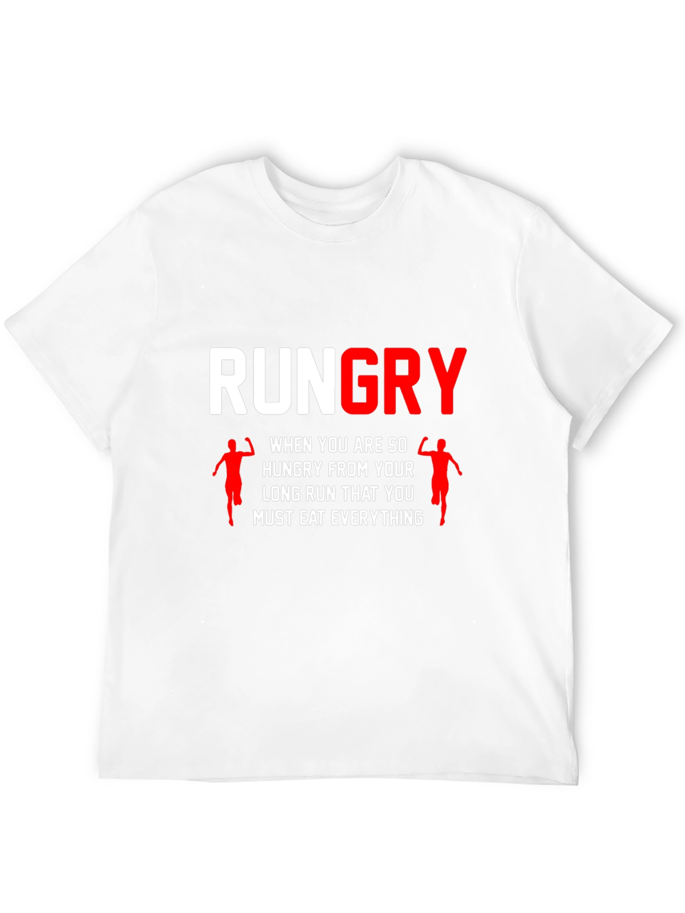 Rungry Mens Black Graphic Tee: Runners Hunger!