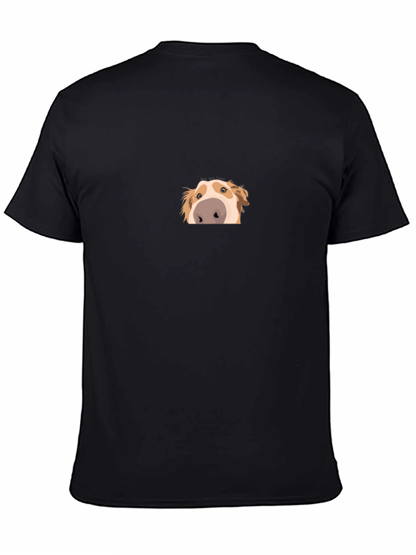 Peek-a-Boo Dog Graphic Black Tee