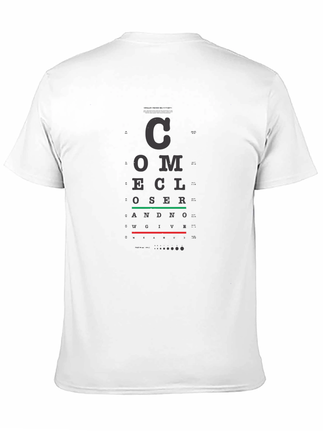 Eye Chart T-Shirt - Vision Test Novelty Tee