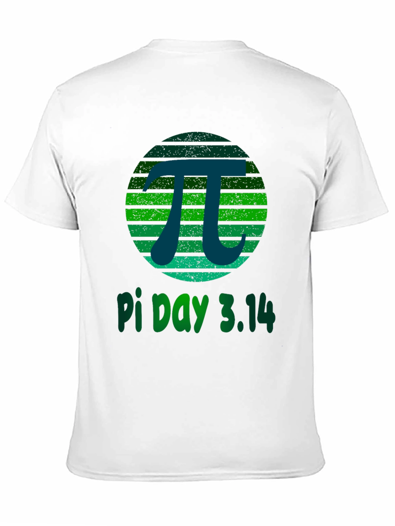 Pi Day 3.14 T-Shirt - Green Grunge Design