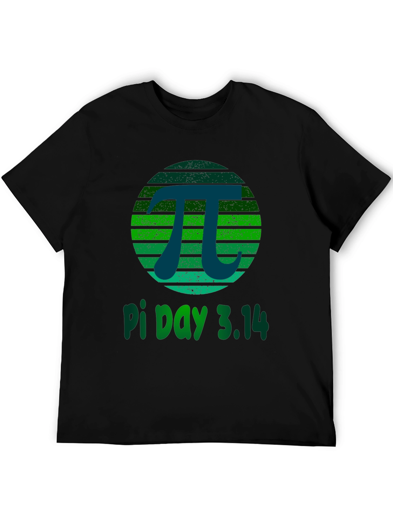 Pi Day 3.14 T-Shirt - Green Grunge Design