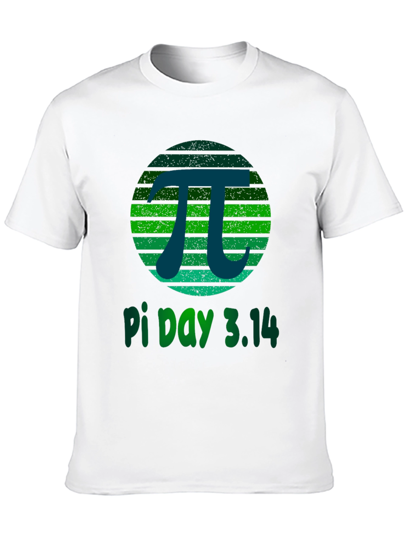 Pi Day 3.14 T-Shirt - Green Grunge Design