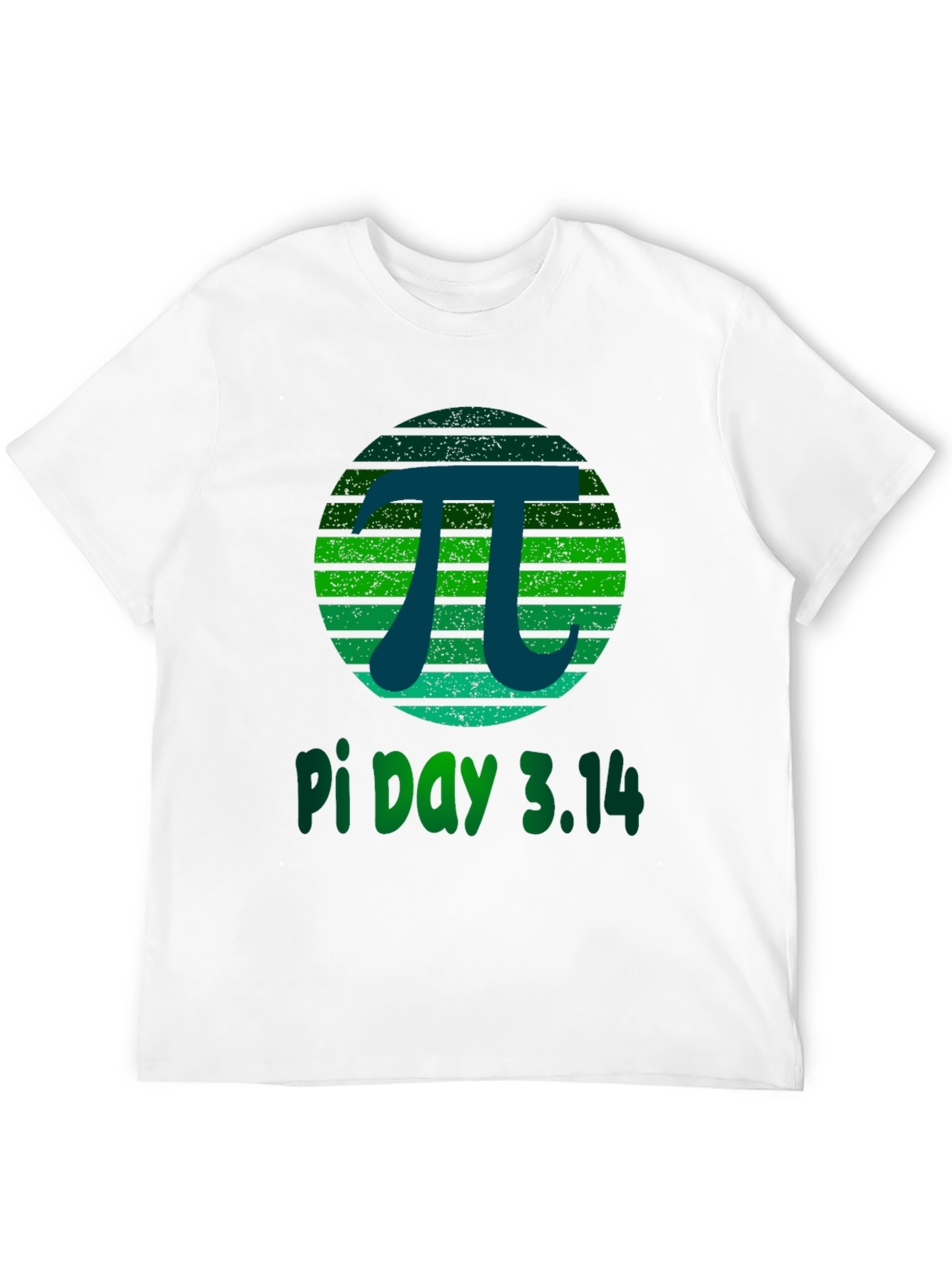 Pi Day 3.14 T-Shirt - Green Grunge Design
