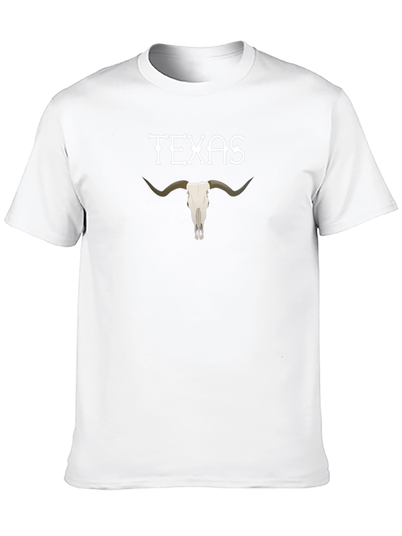 Texas Longhorn Skull Graphic Black T-Shirt
