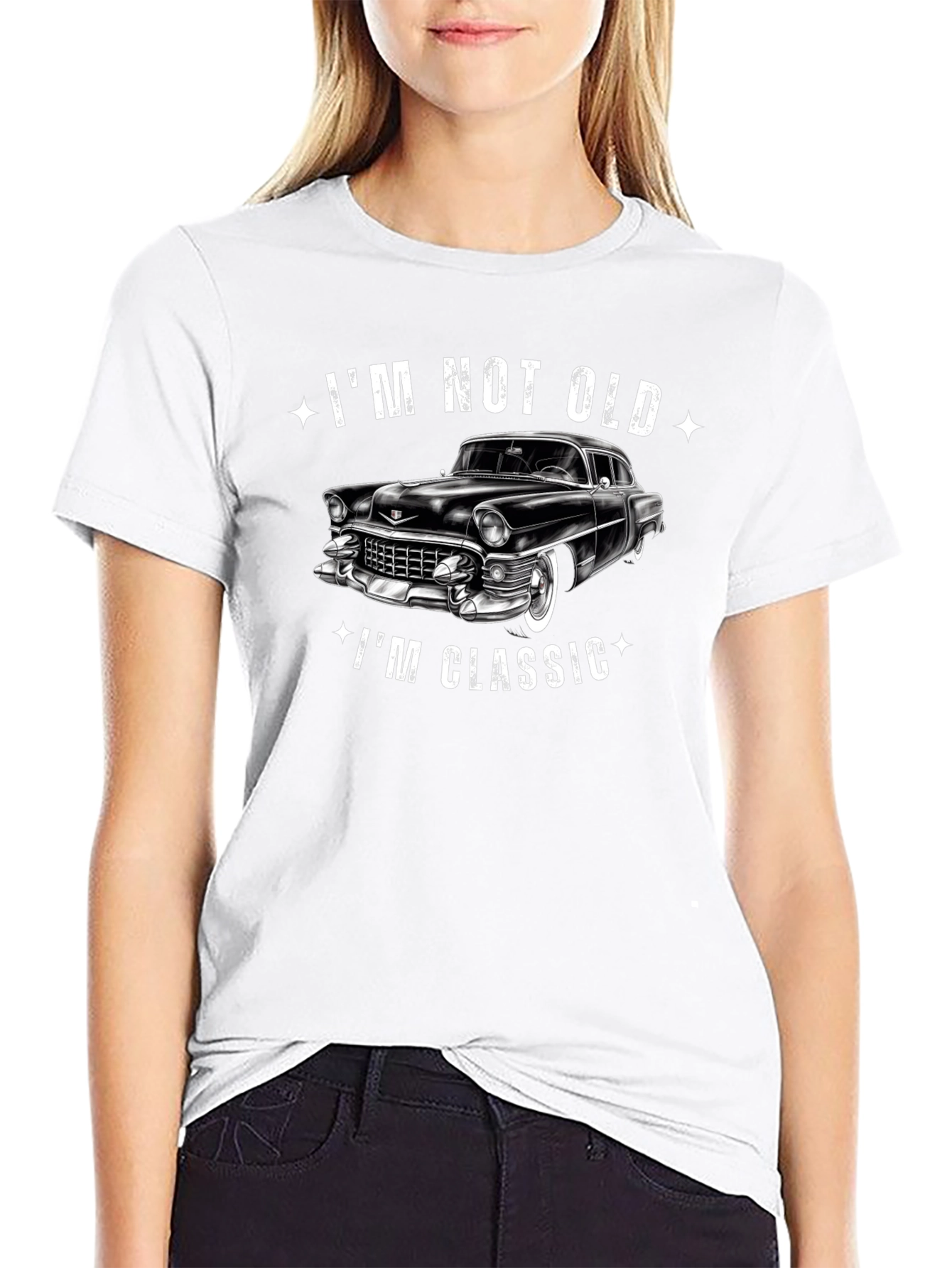 Im Not Old Im Classic Car Graphic Black T-Shirt