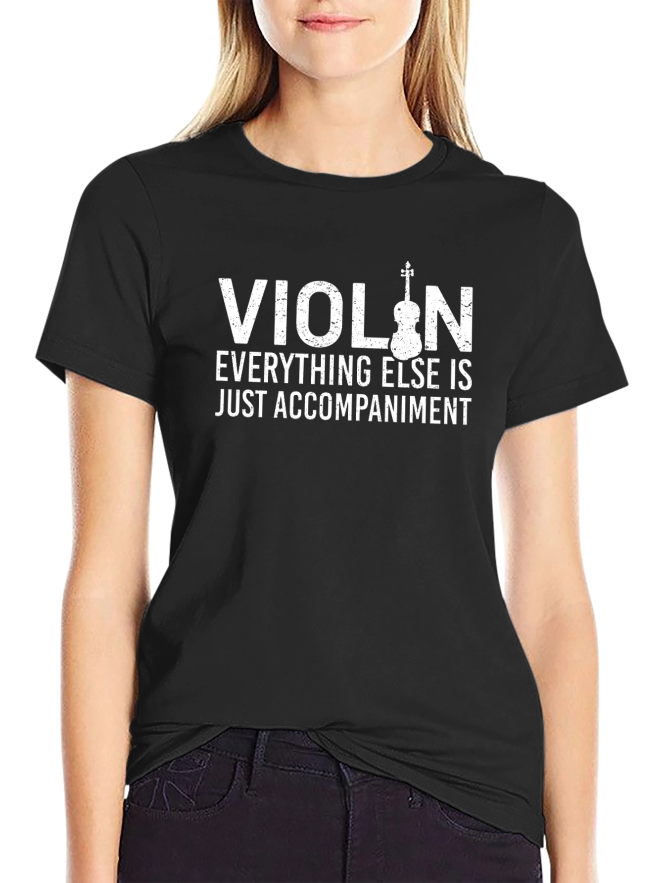 Violin Everything Else Accompaniment Black T-Shirt