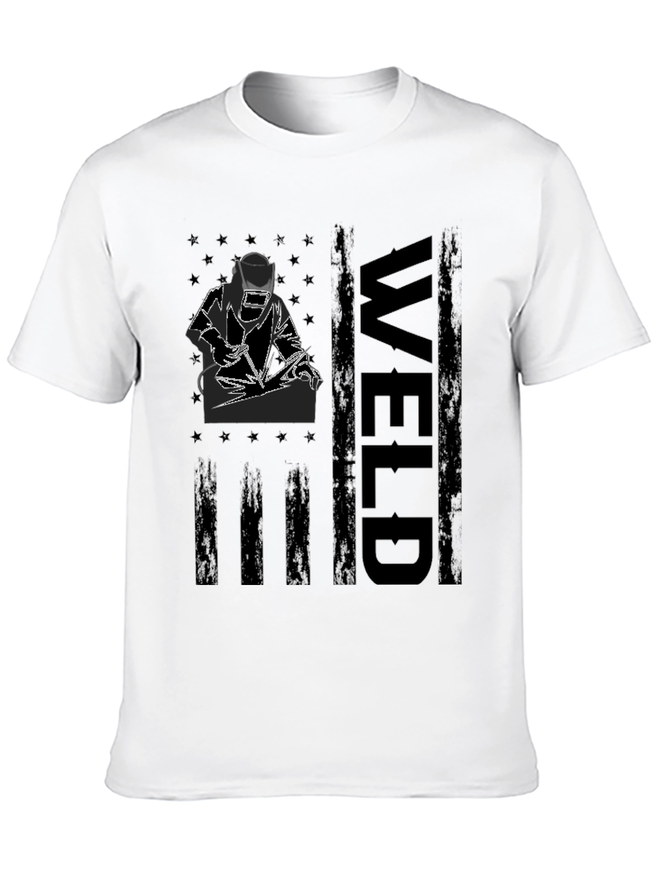 Welder American Flag Graphic Tee - Black