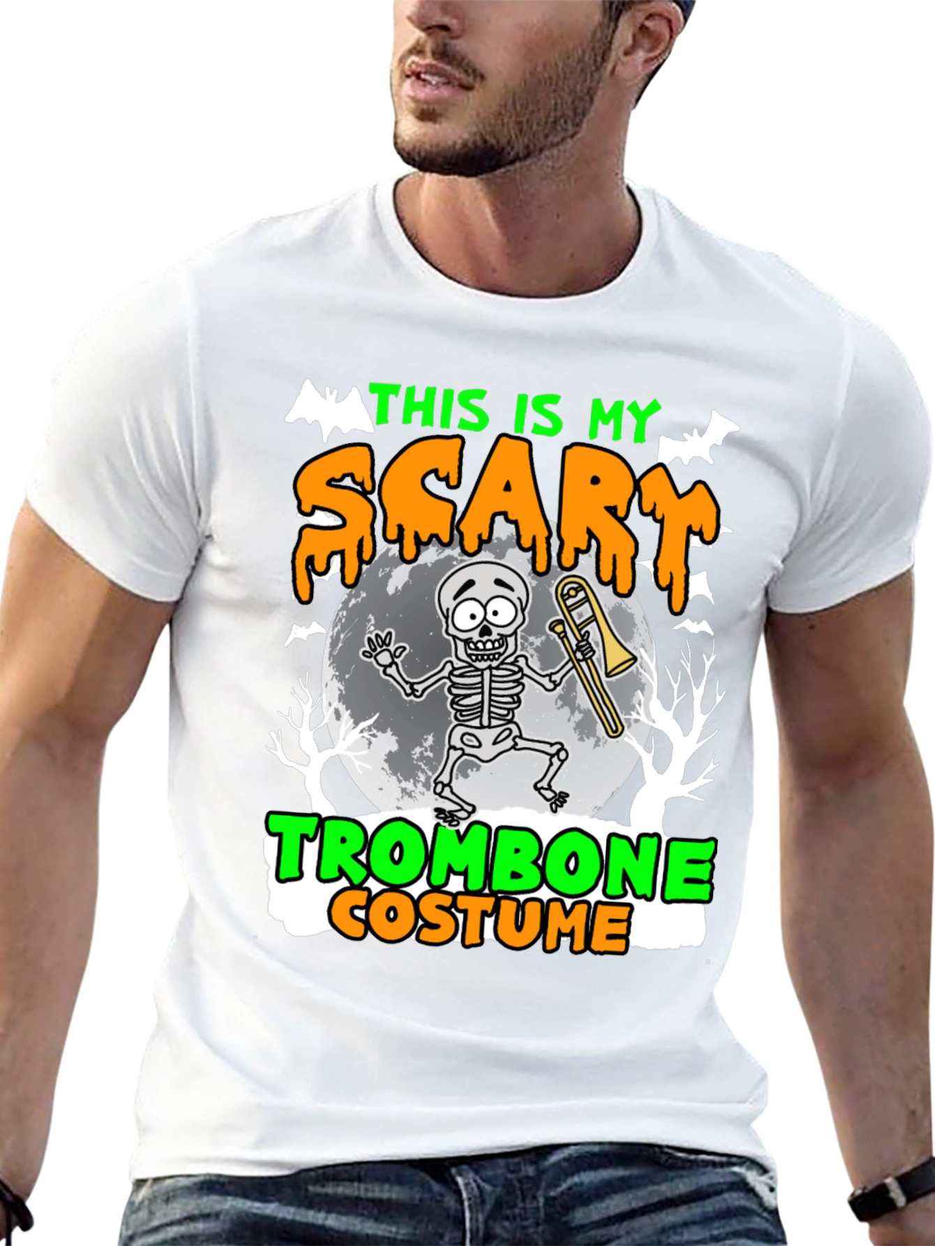 Scary Trombone Costume Halloween T-Shirt