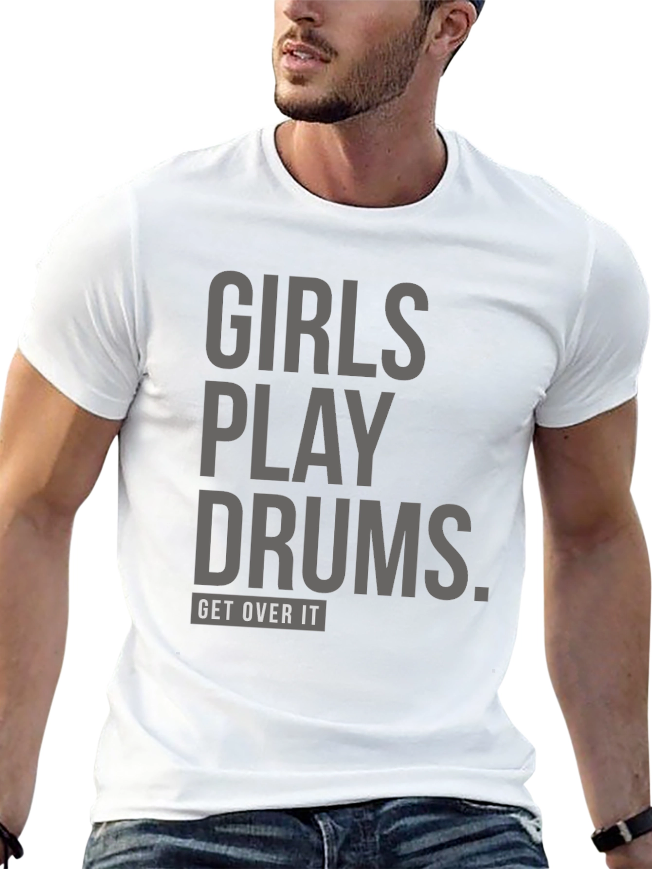 Girls Play Drums T-Shirt: Unisex Bold Statement Tee