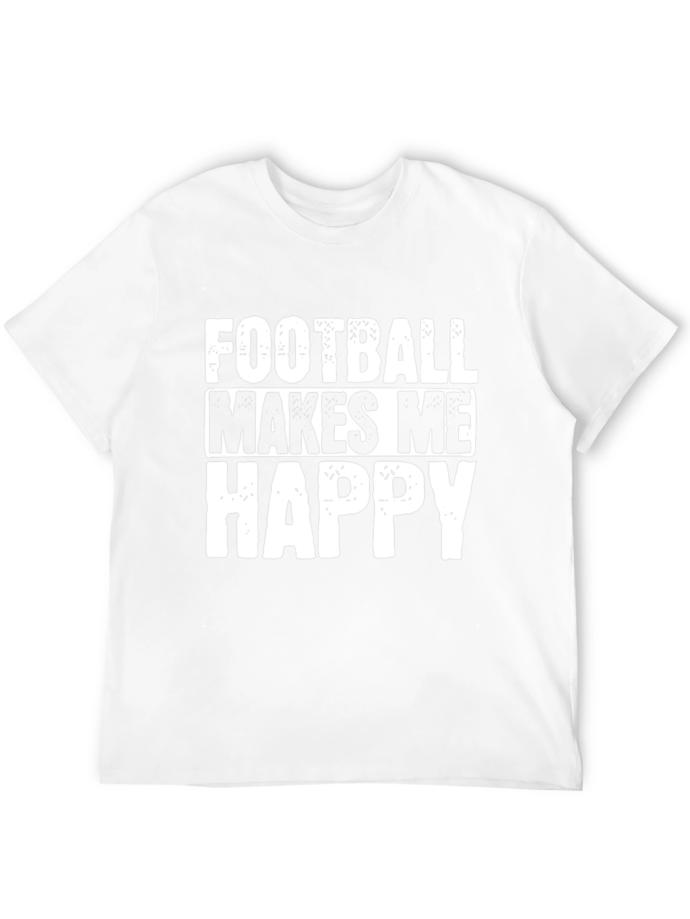 Football Makes Me Happy Graphic T-Shirt