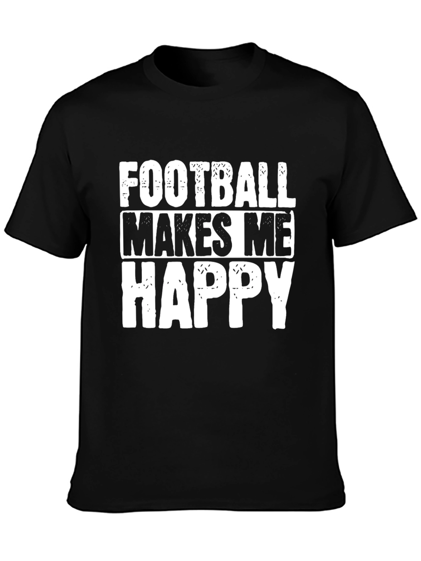 Football Makes Me Happy Graphic T-Shirt