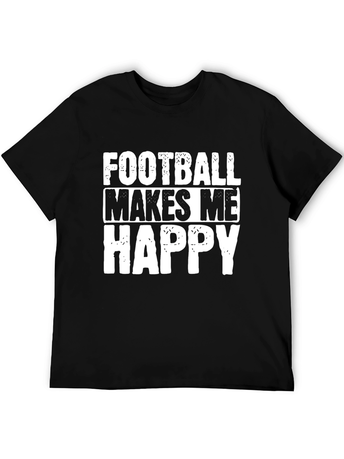 Football Makes Me Happy Graphic T-Shirt