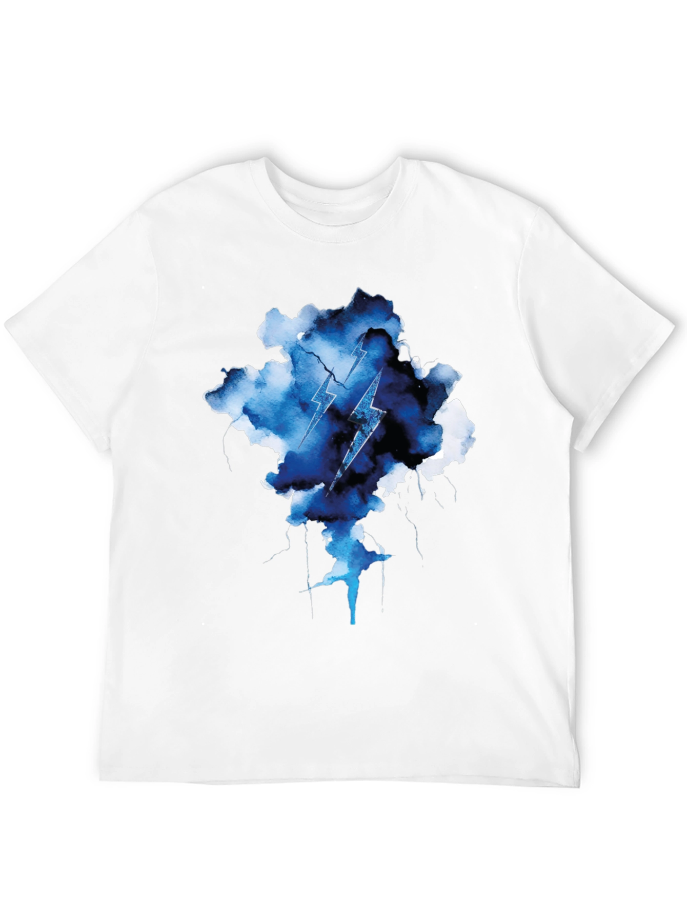 Lightning Bolt Cloud Graphic Tee - Black