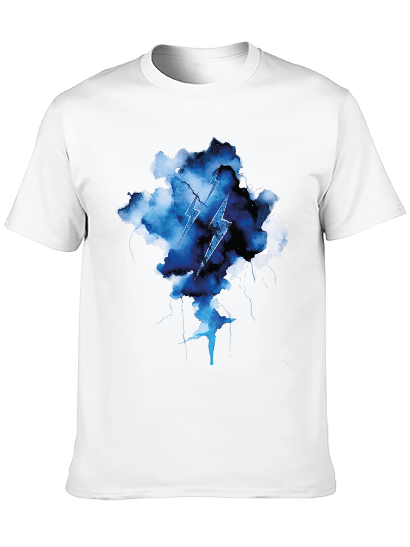 Lightning Bolt Cloud Graphic Tee - Black