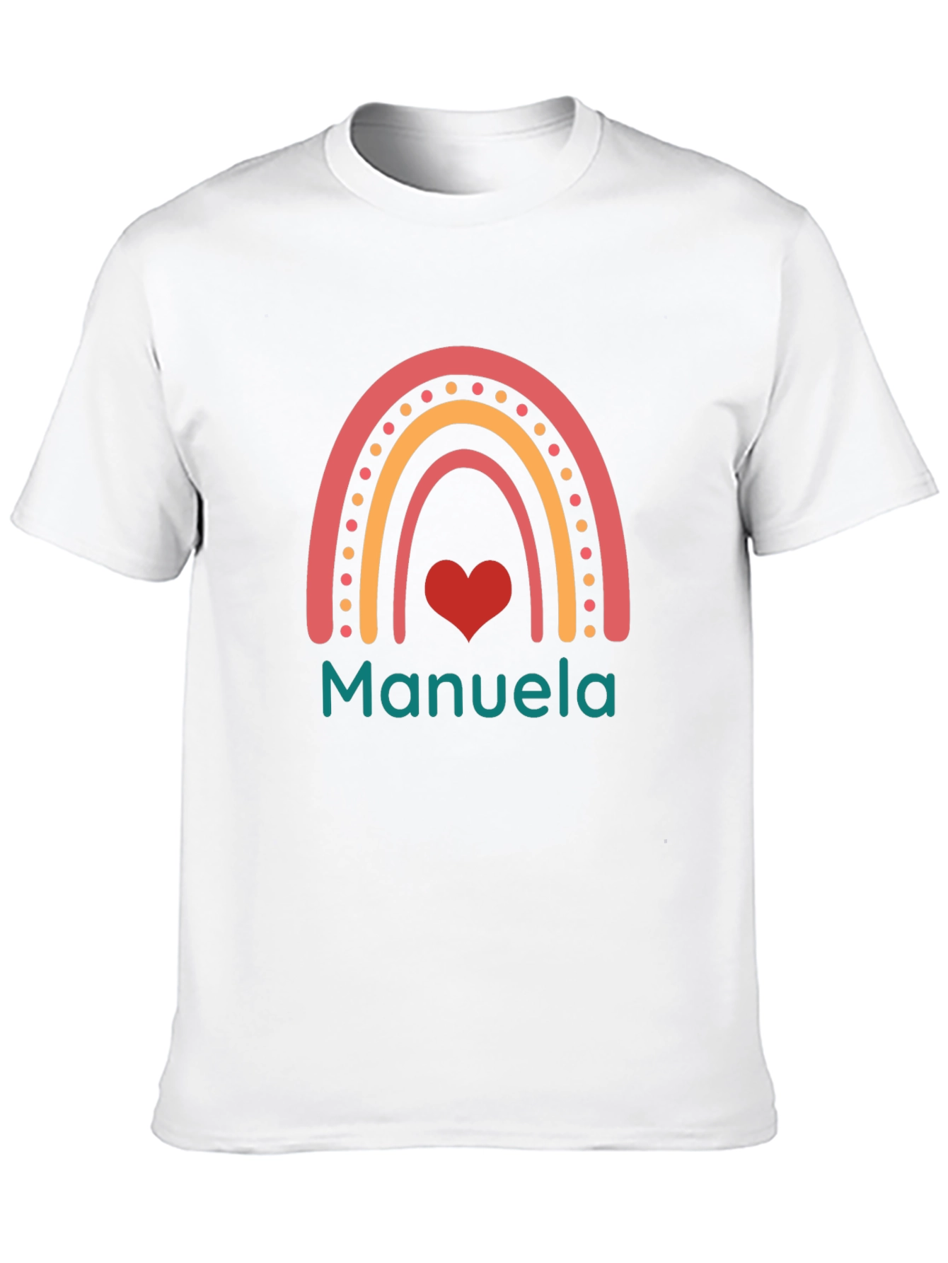 Manuela Rainbow Heart Graphic Tee - Unisex