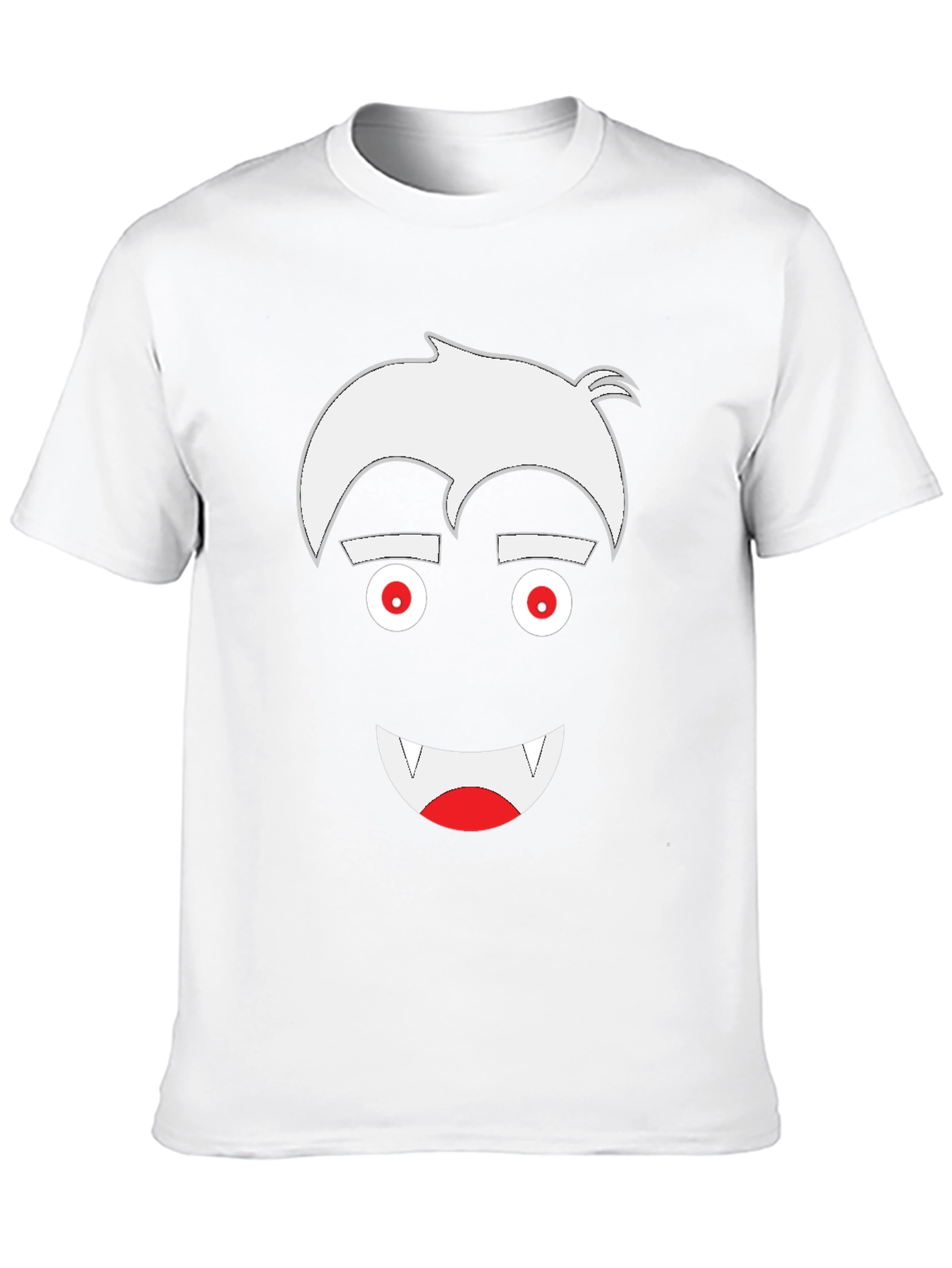 Vampire Cartoon Graphic Tee - Mens Black T-Shirt