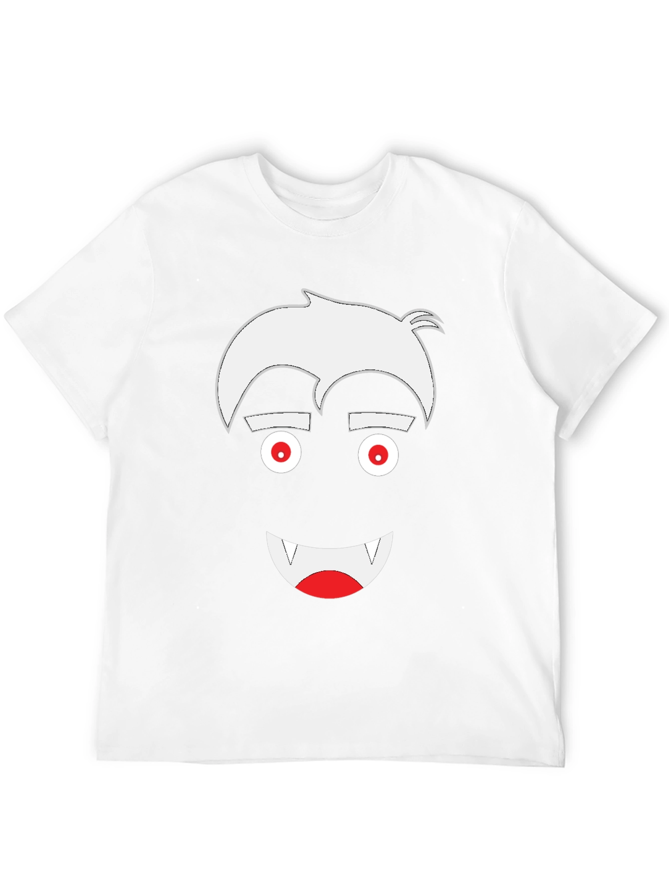 Vampire Cartoon Graphic Tee - Mens Black T-Shirt